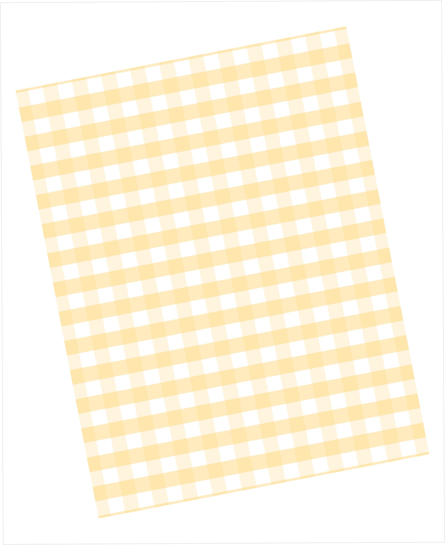 Soft yellow and white gingham check pattern