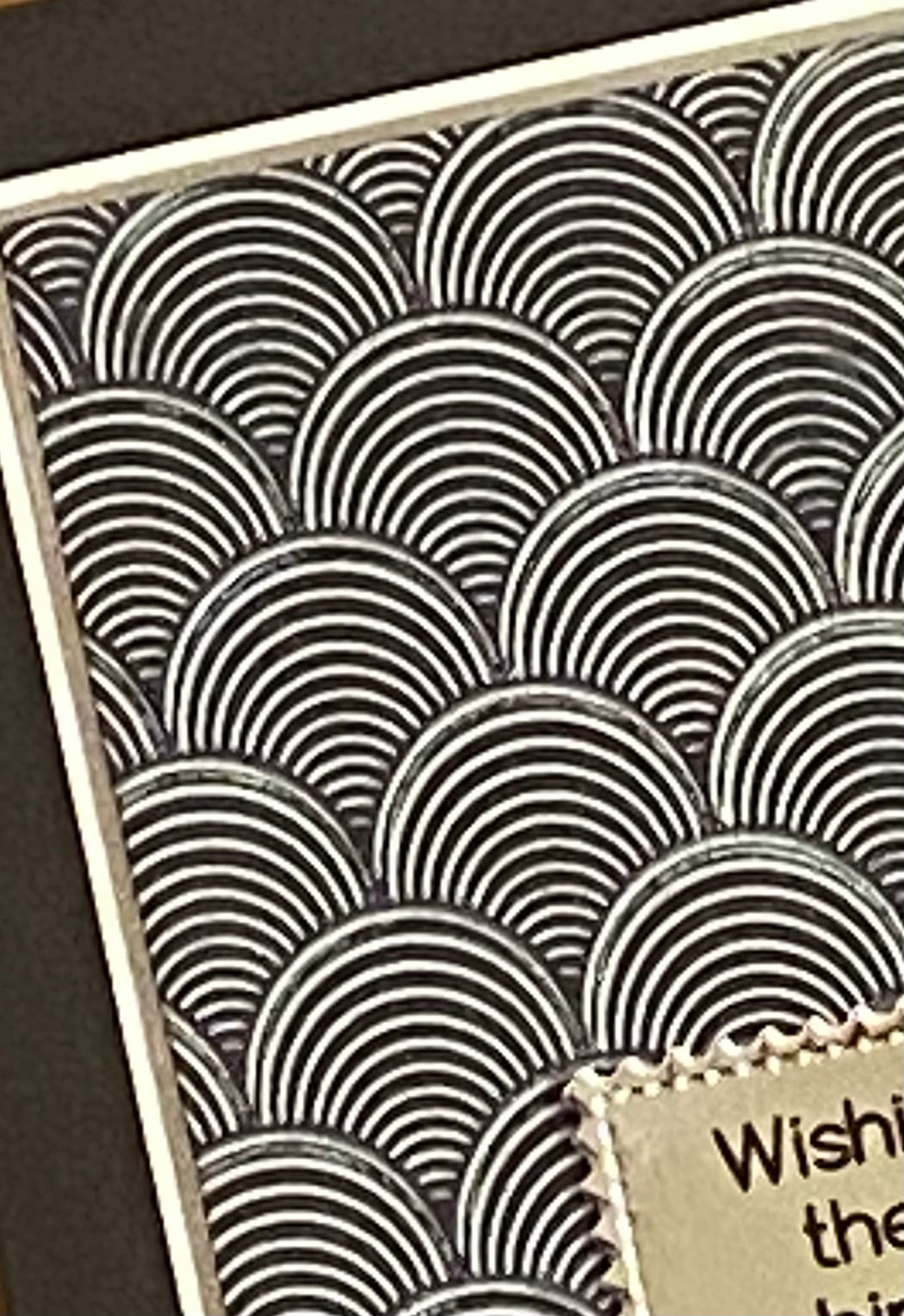 Close-up view of the card details