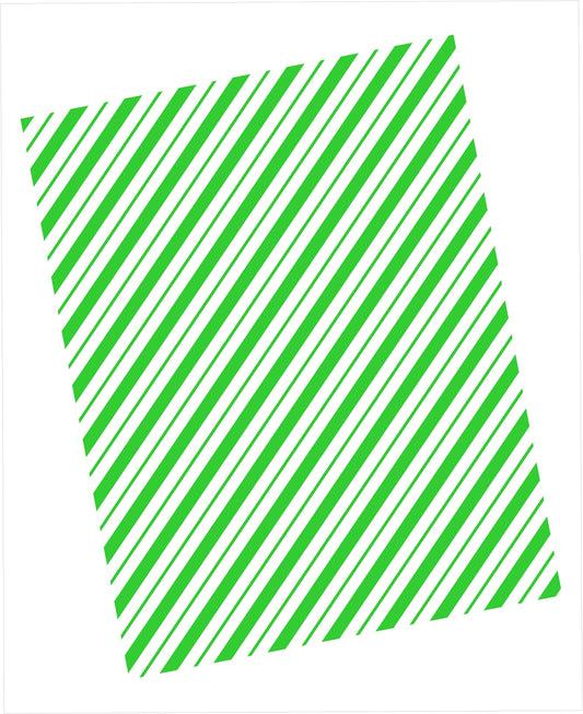 Cardstock with clover green and white diagonal striped pattern
