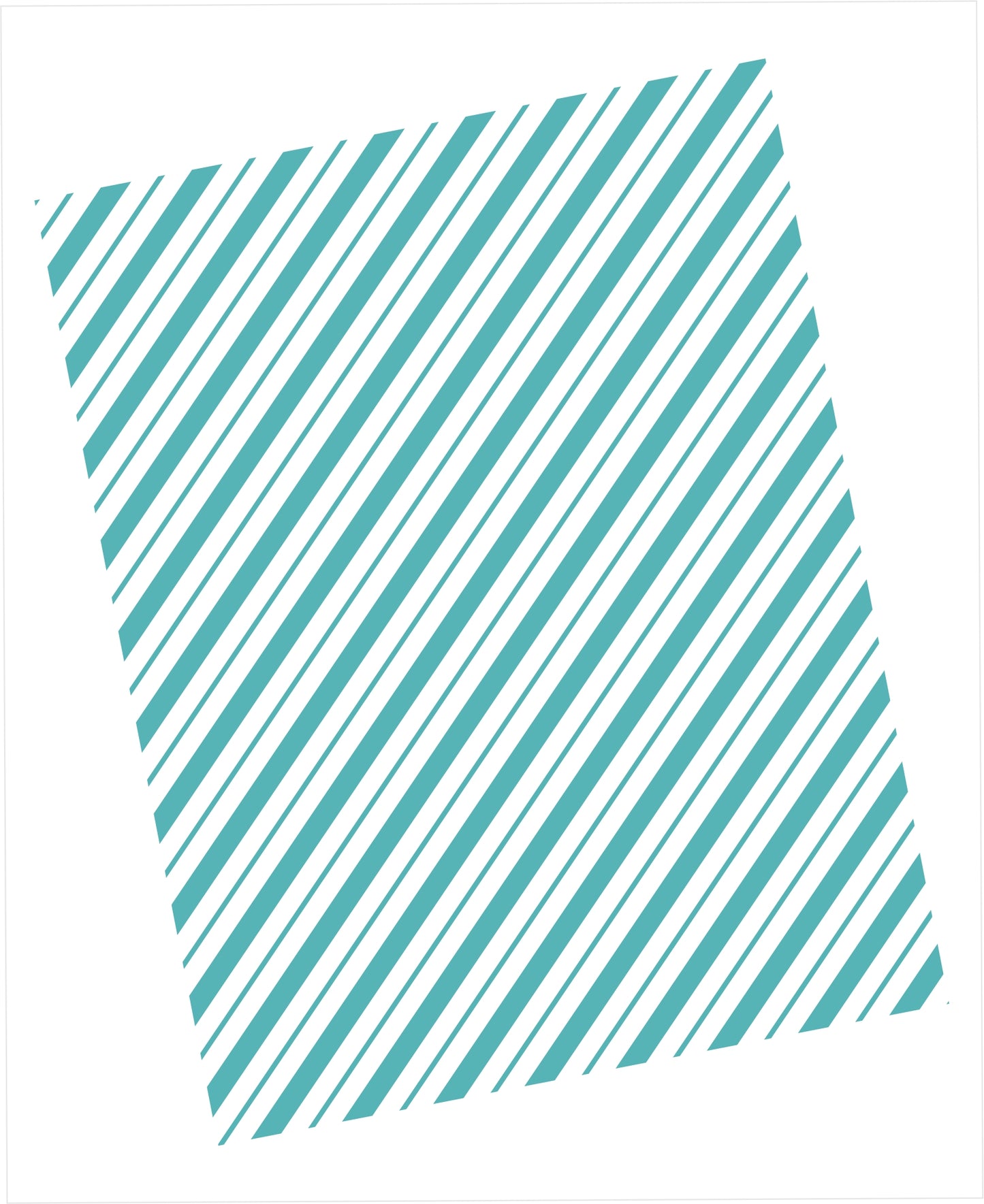 Turquoise and white diagonal striped pattern