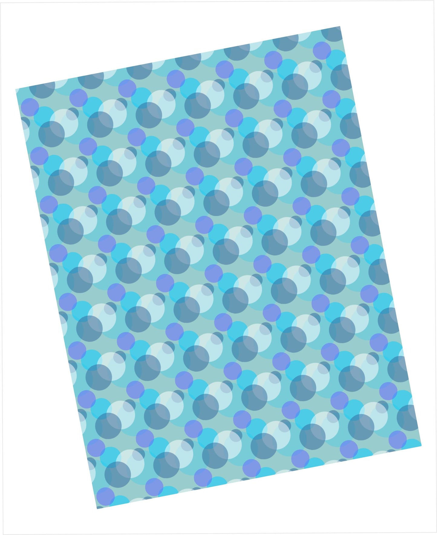 Cardstock with blue and green dots pattern on blue green background
