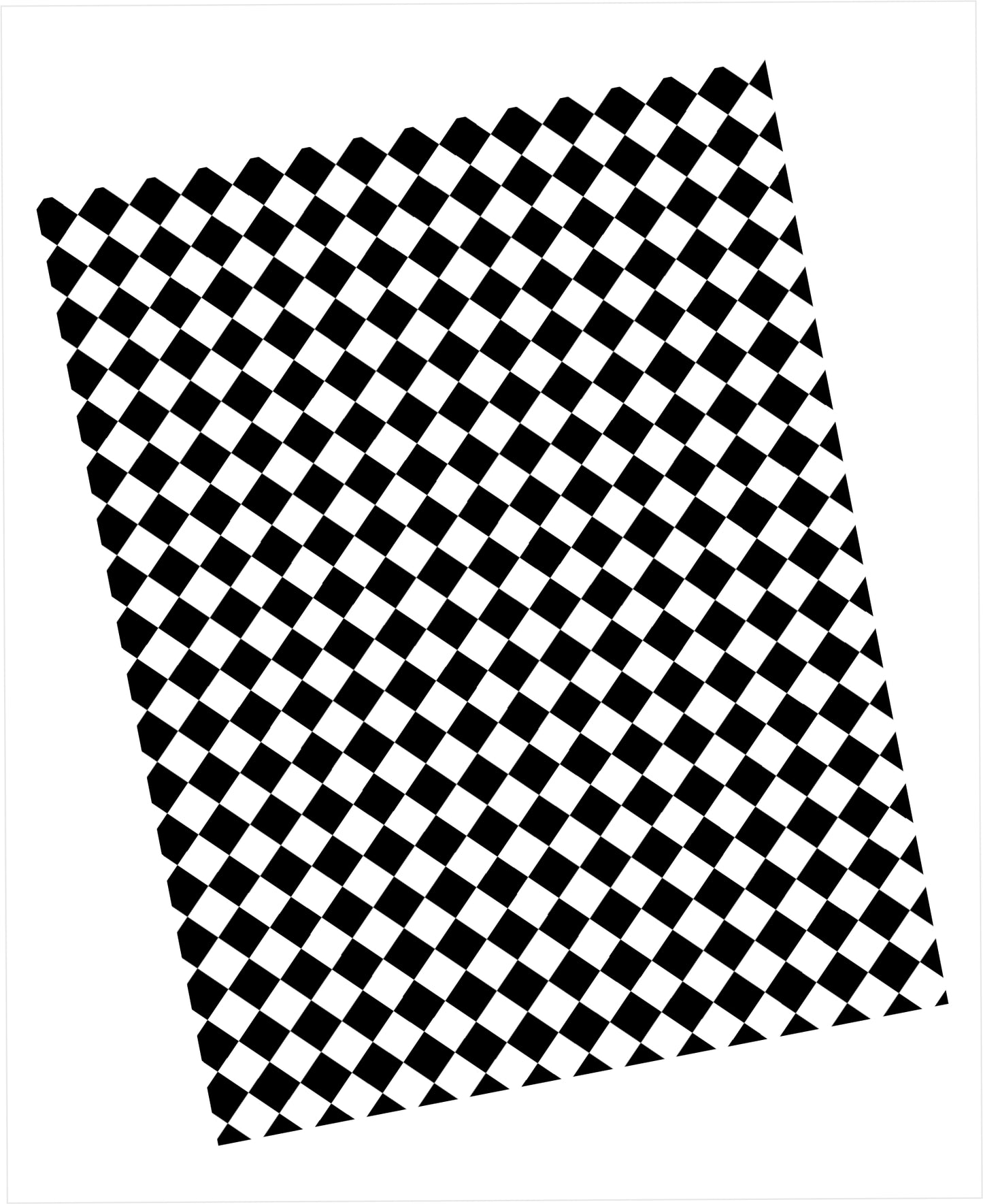 Cardstock with black and white harlequin pattern
