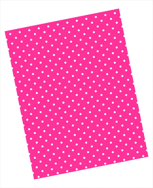 White swiss dots pattern on hot pink