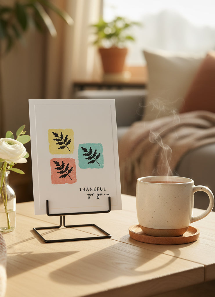 Handmade Thankful For You Card | Blocks & Ferns