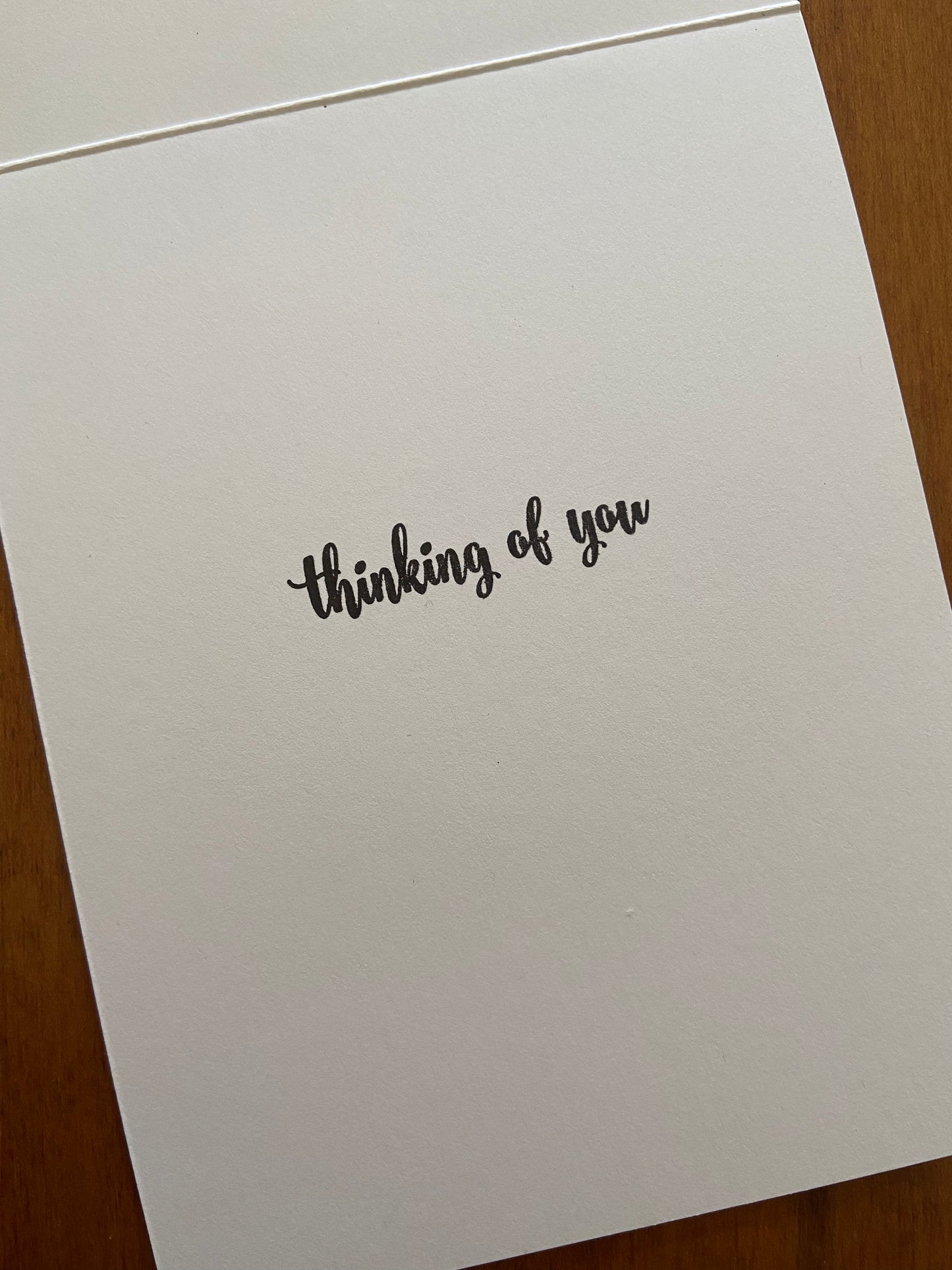 White Embossed Meadow Thinking of You