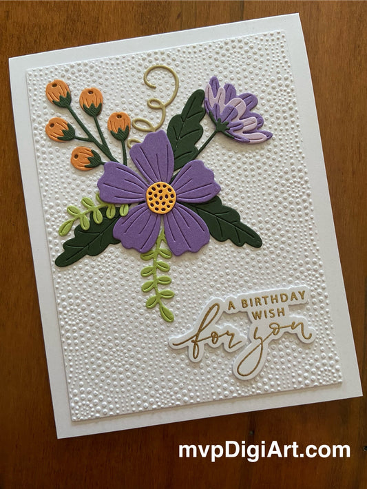 Handmade Birthday Card | A Floral Birthday Wish For You