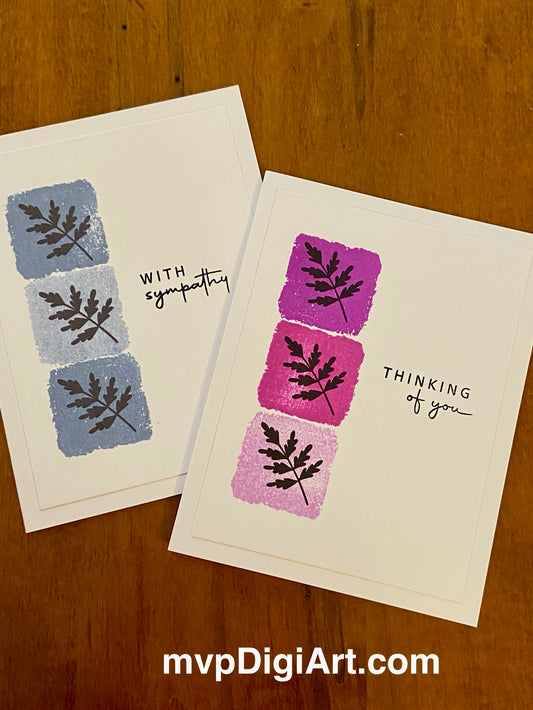 Handmade Sympathy & Thinking Of You Cards | 2 Card Pack v2