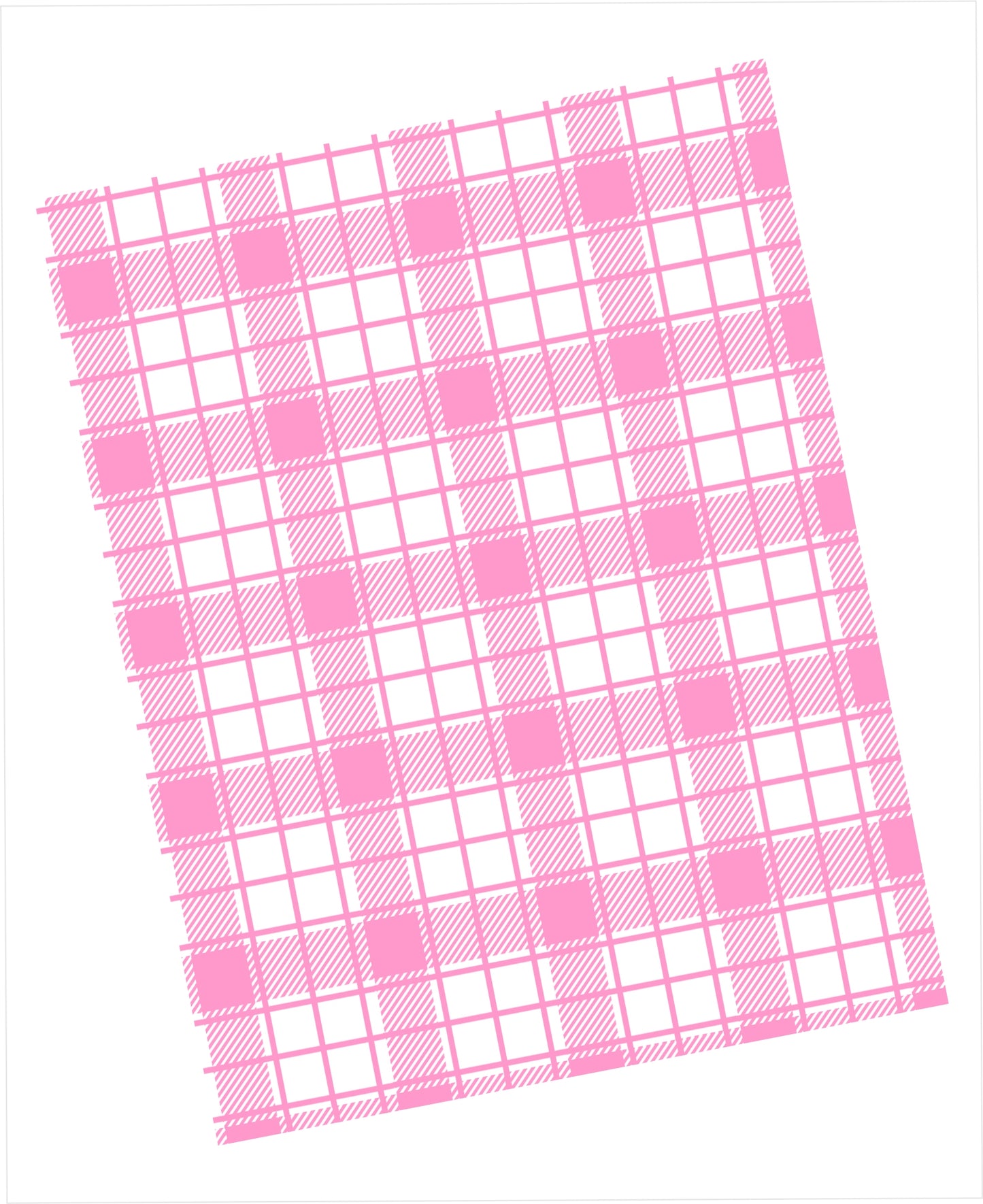 Basic plaid in pink and white