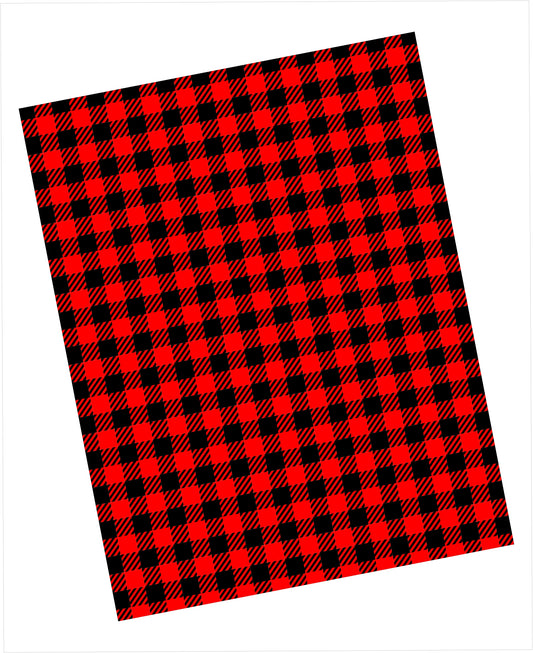 Red and black buffalo check plaid pattern