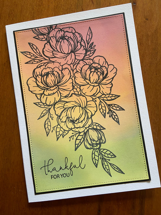 Floral Thankful For You Card