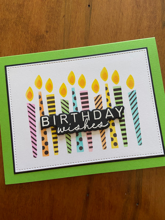 Handmade Birthday Card With Candles