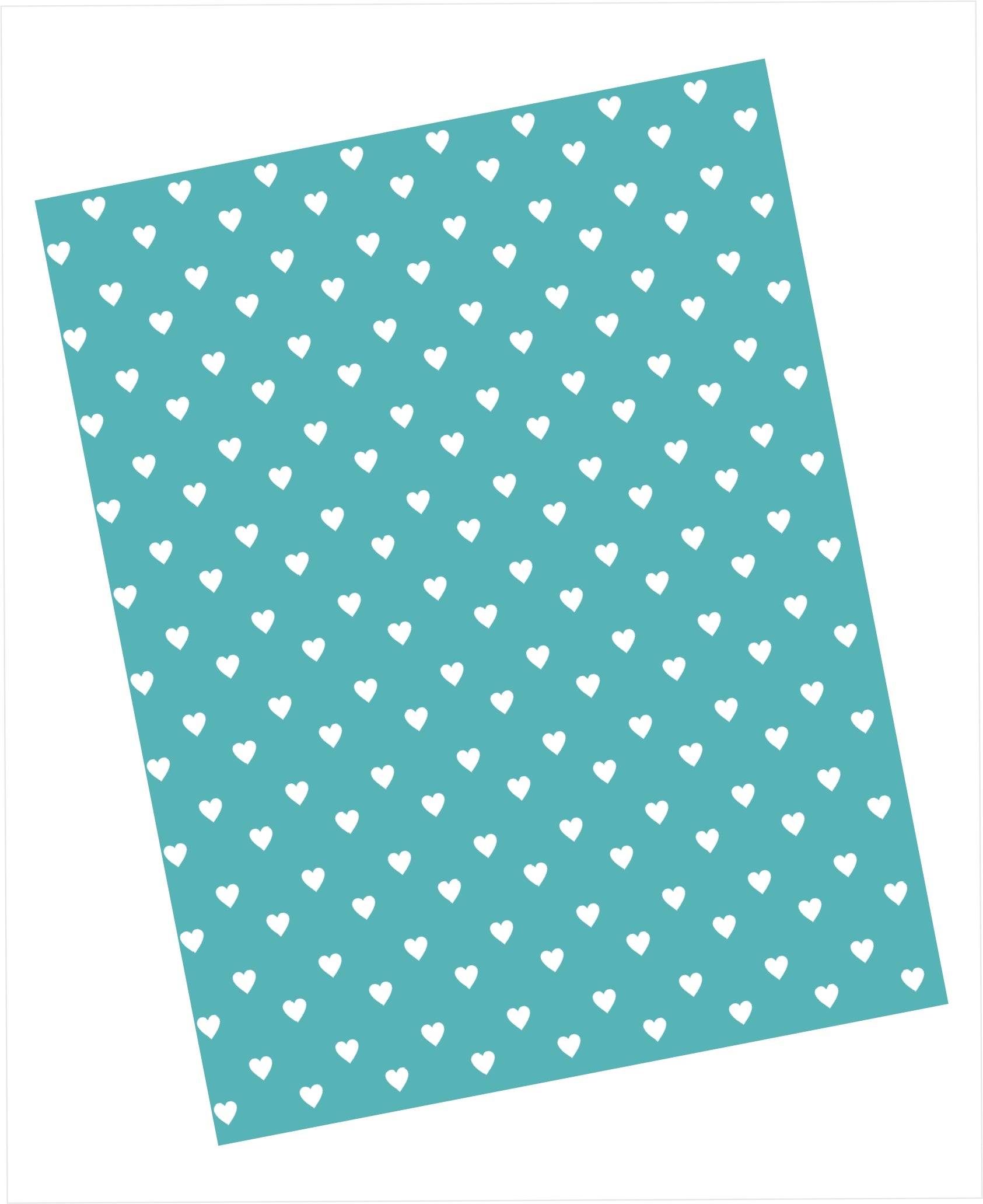 Turquoise background with tiny white heart pattern