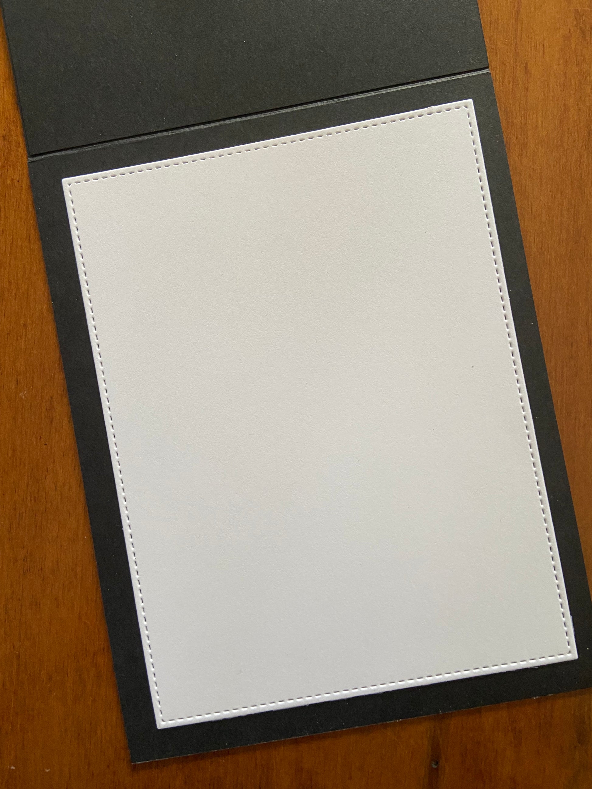 Black note card has been lined with white card stock for easy message writing.