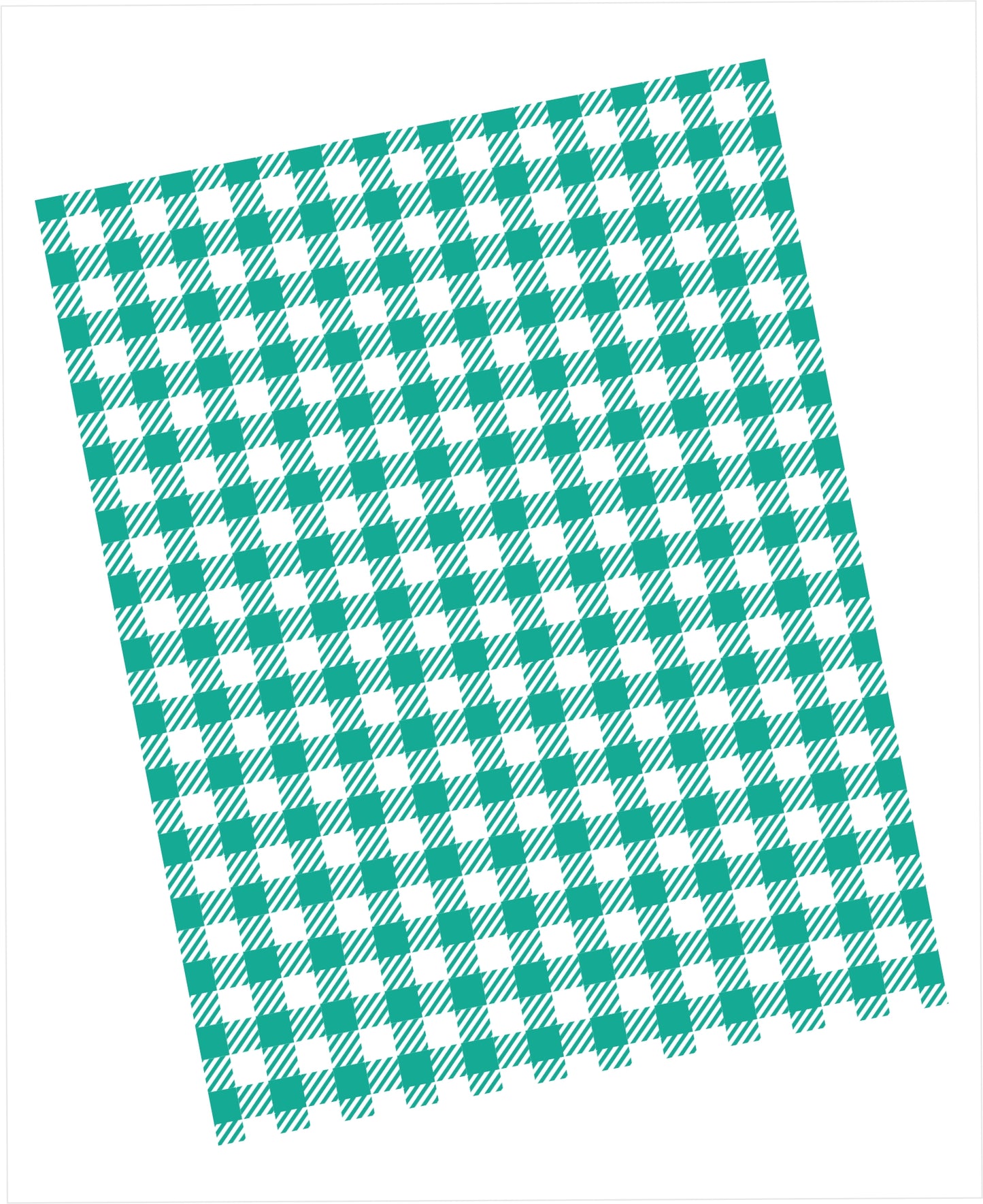 Blue green and white buffalo check pattern