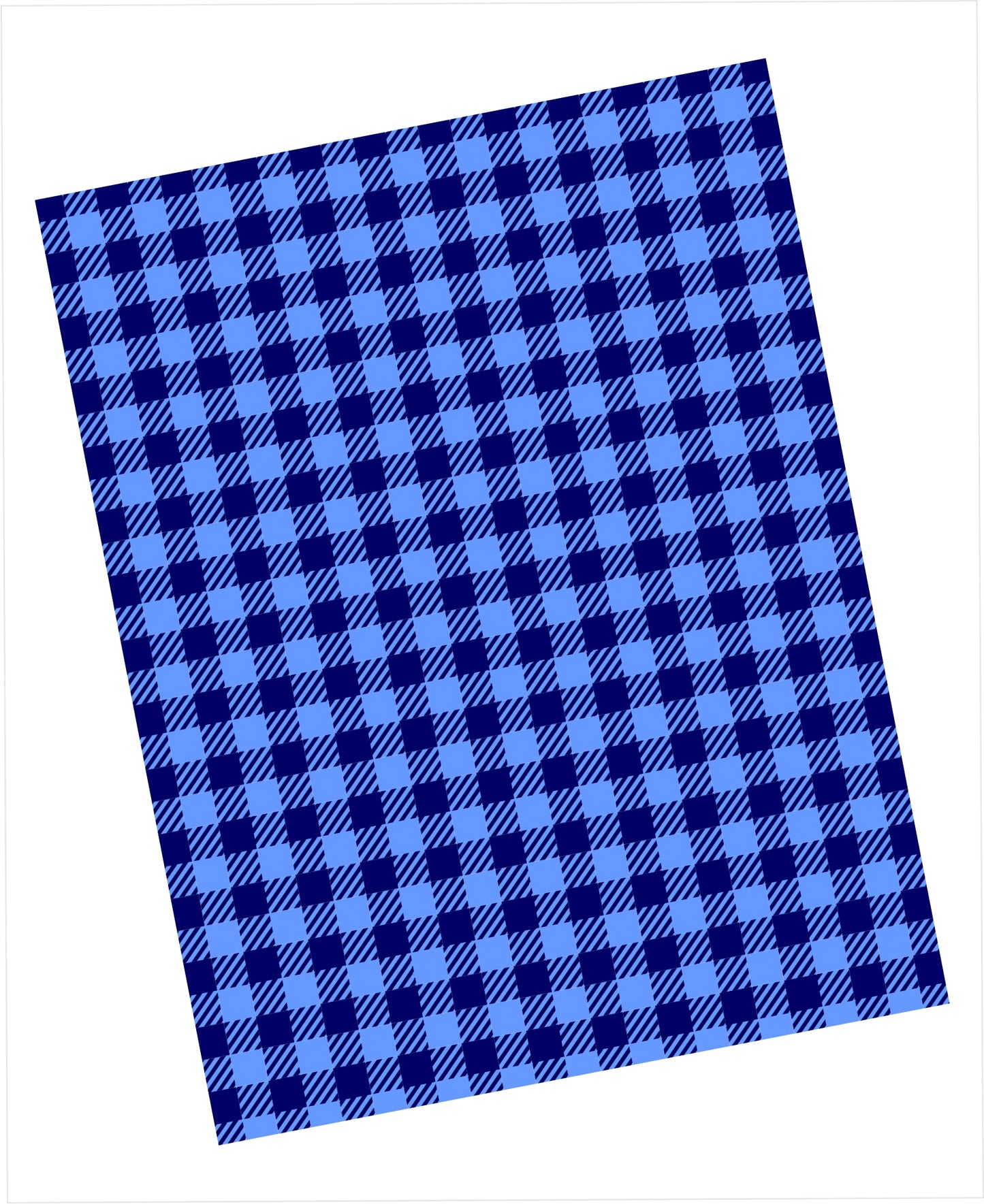 Medium blue and dark blue buffalo check pattern