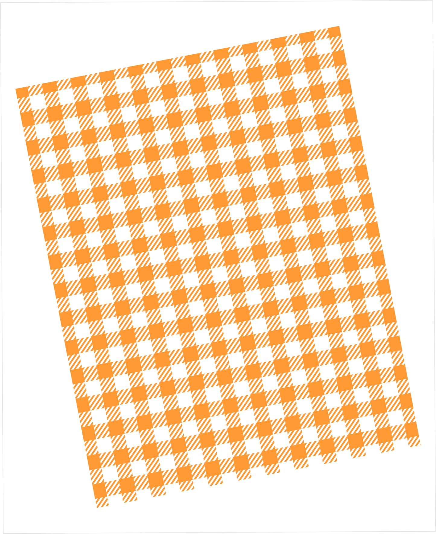Soft Orange and white buffalo check pattern