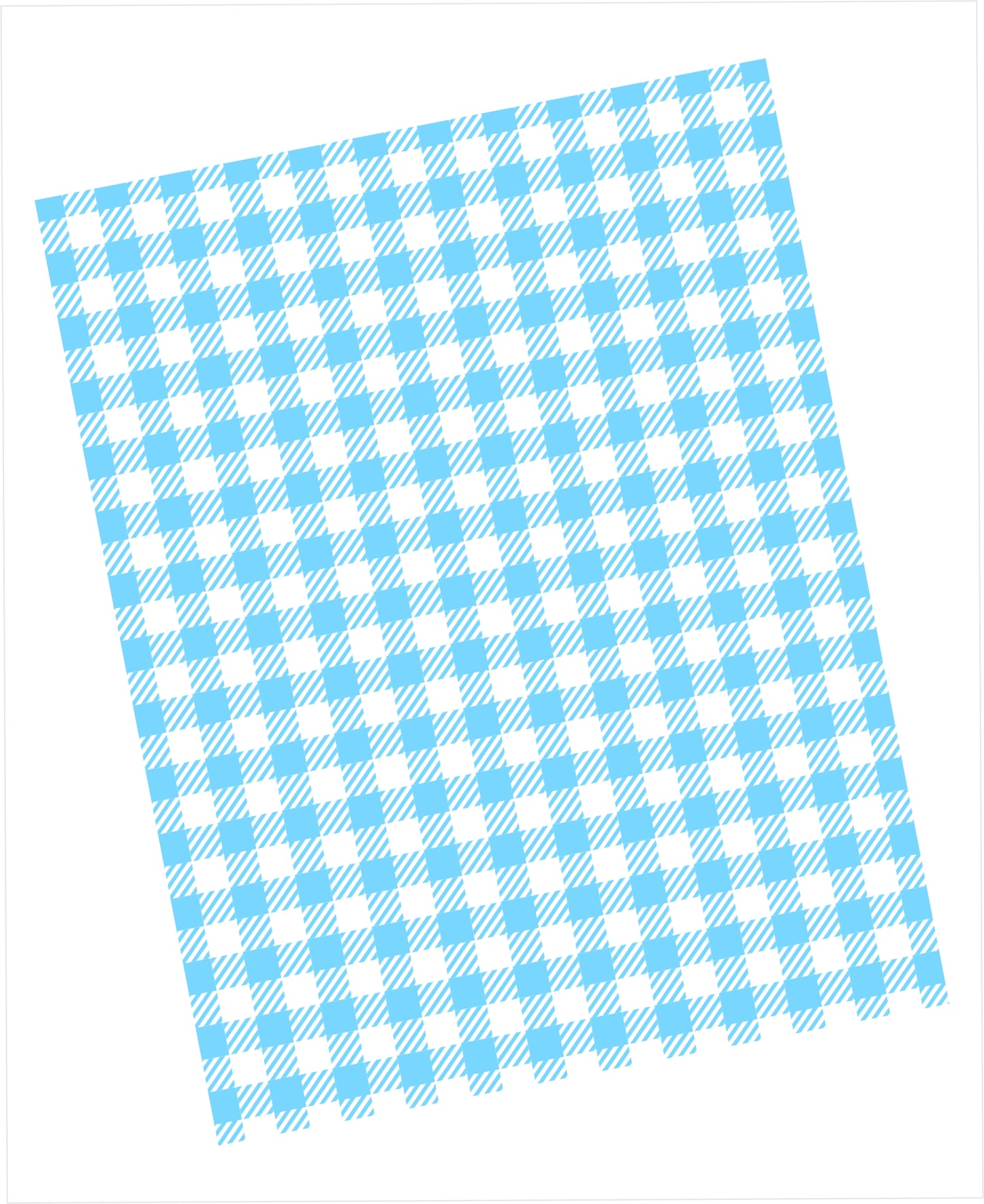 Sky blue and white buffalo check pattern