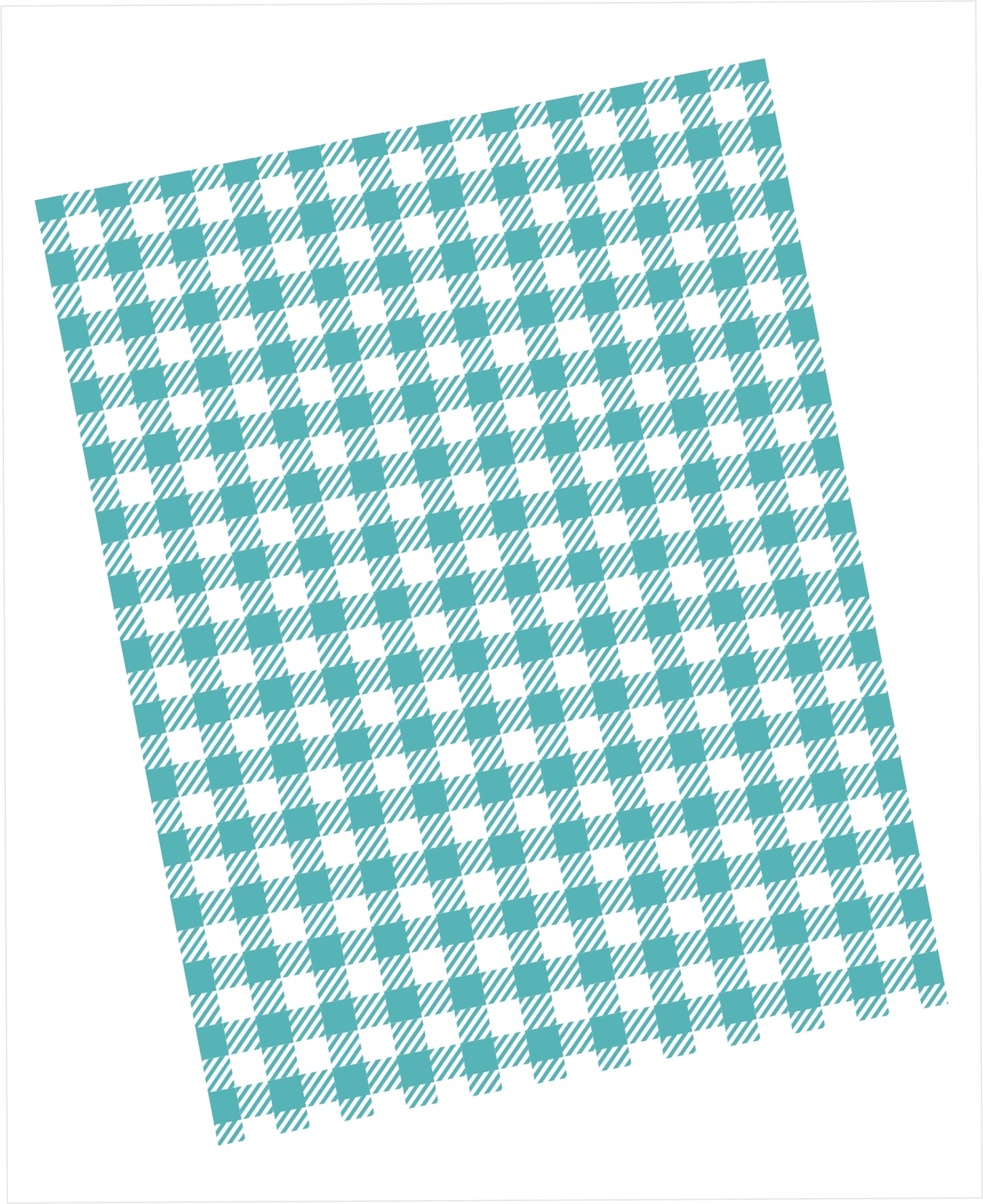 Turquoise and white buffalo check pattern