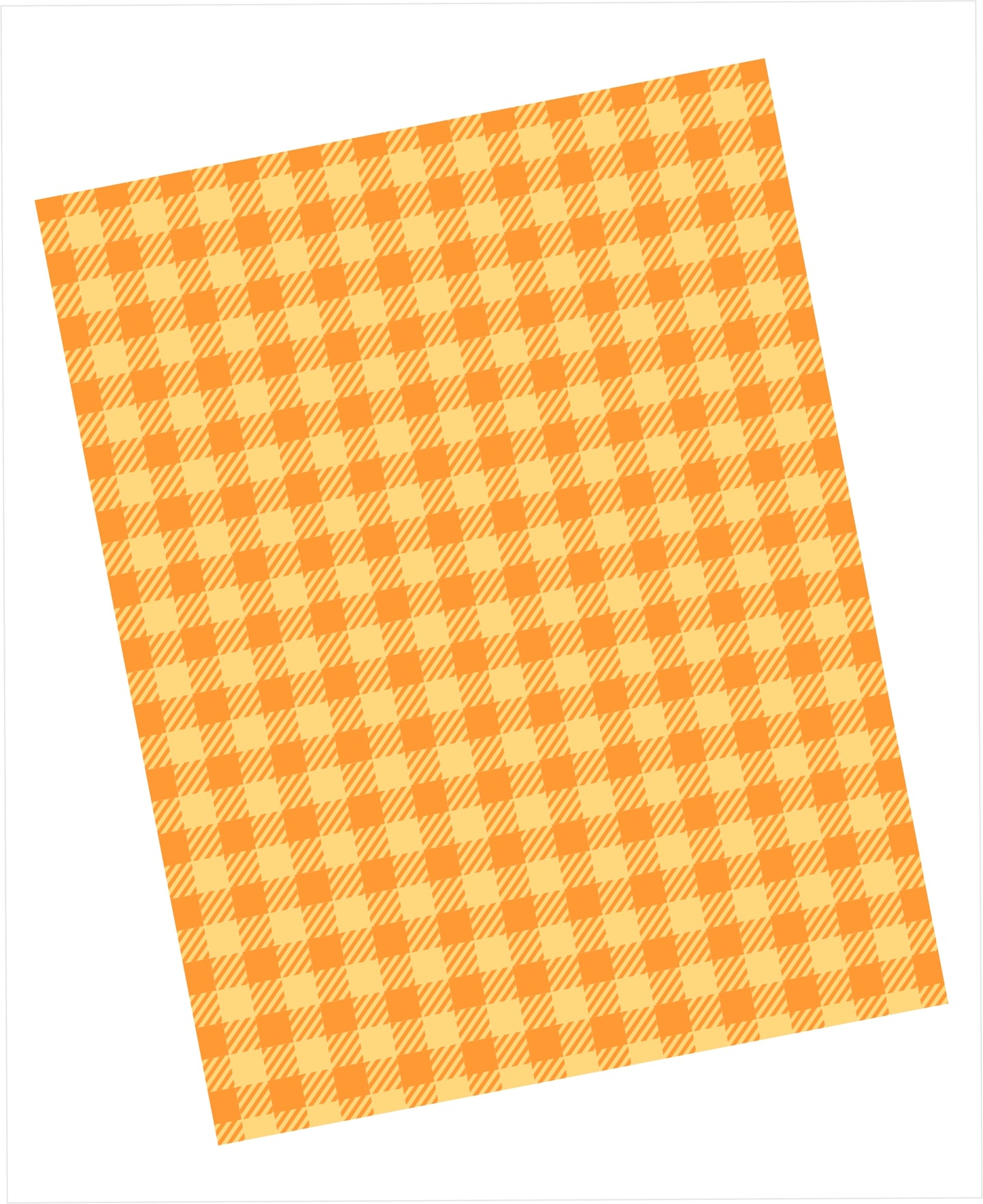 Yellow orange and soft orange buffalo check pattern