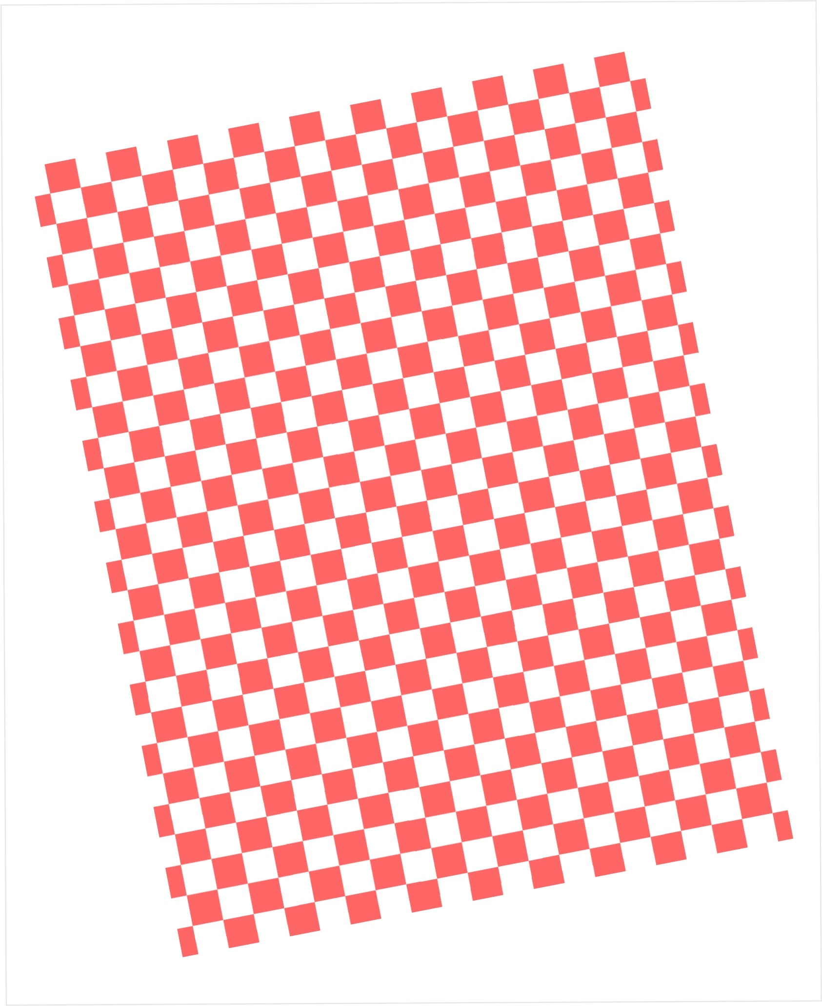 Coral pink and white checkered pattern 