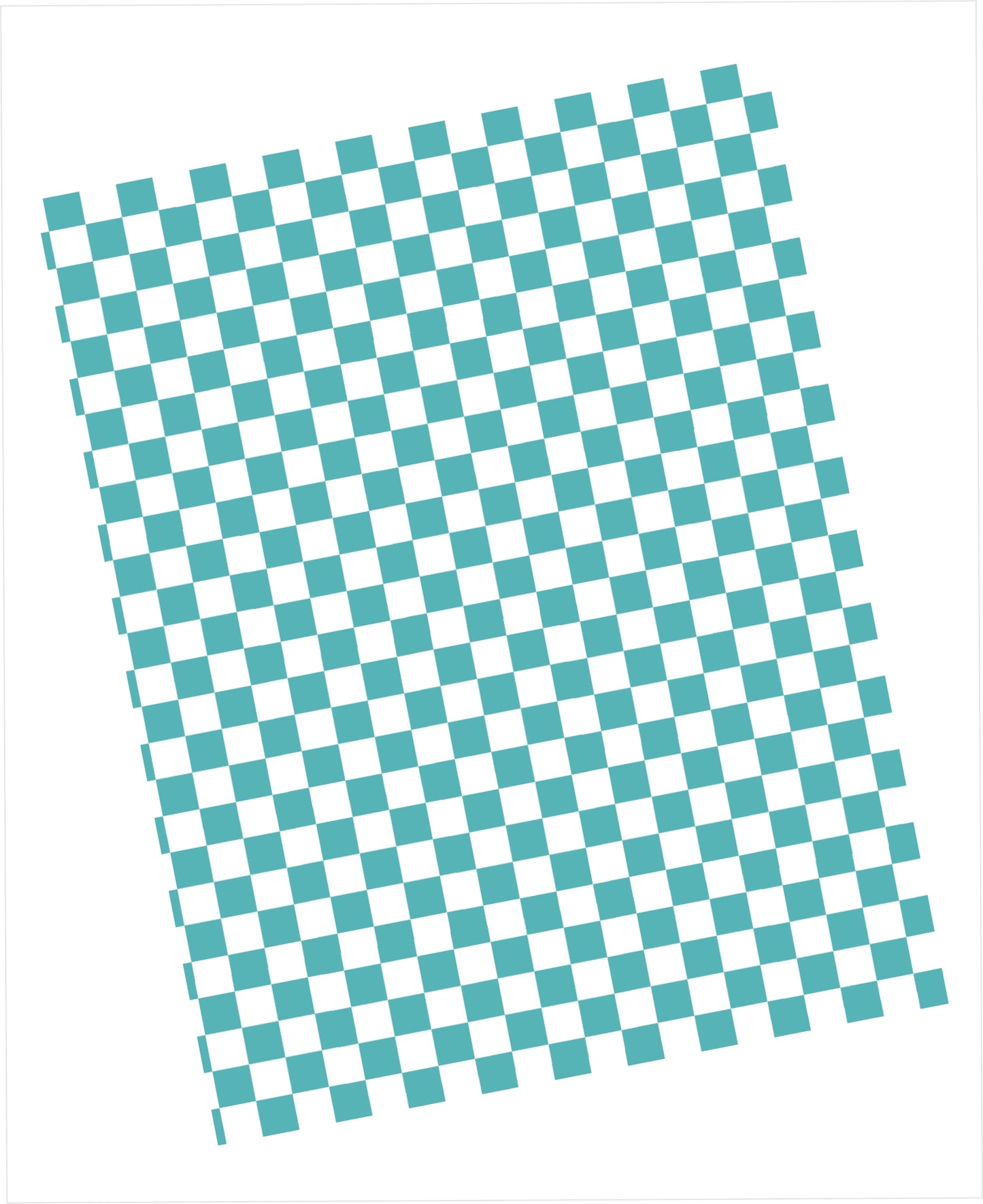 Turquoise and white checkered pattern 