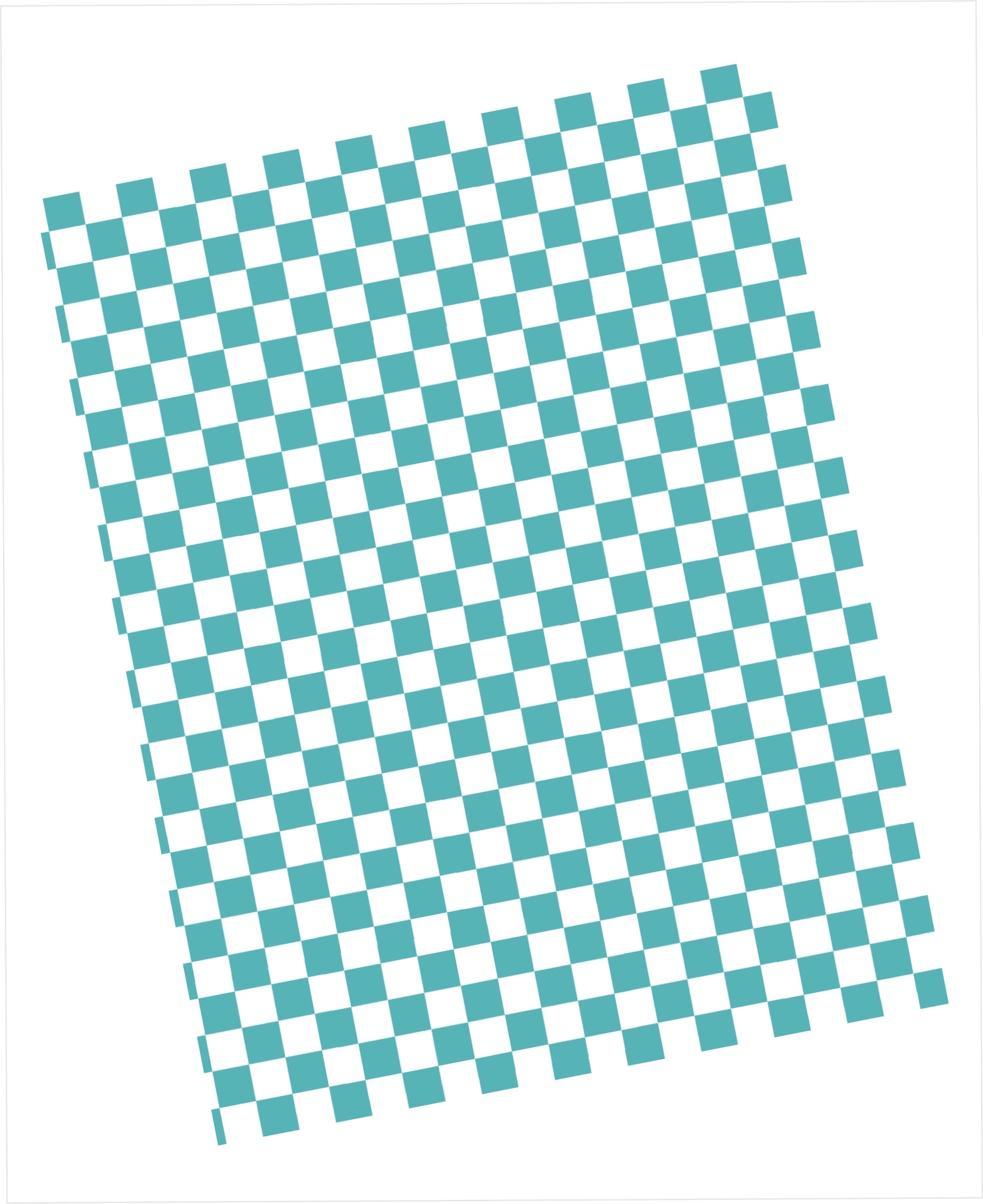 Turquoise and white checkered pattern 