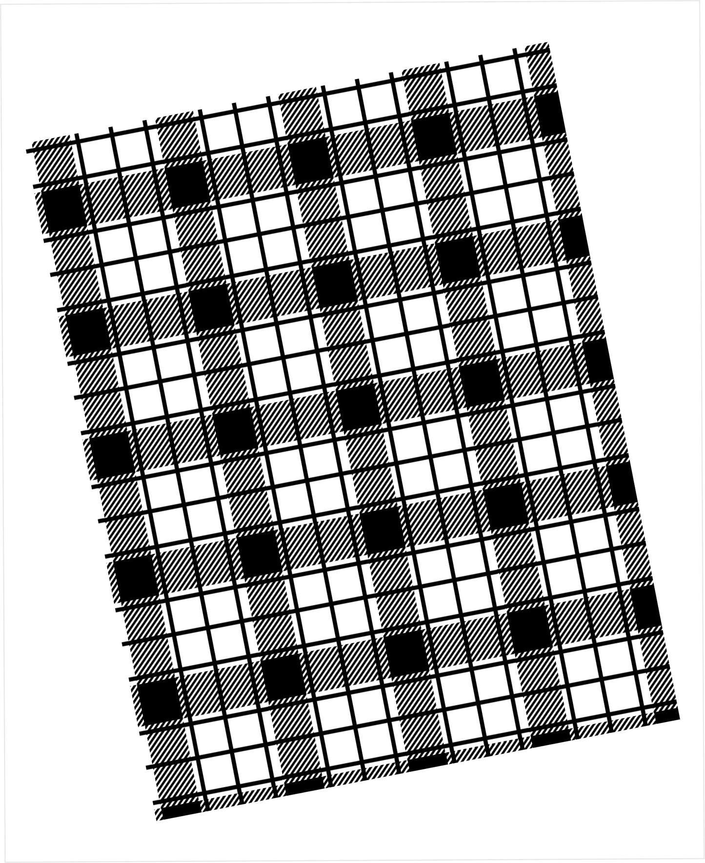 Black and white classic plaid pattern