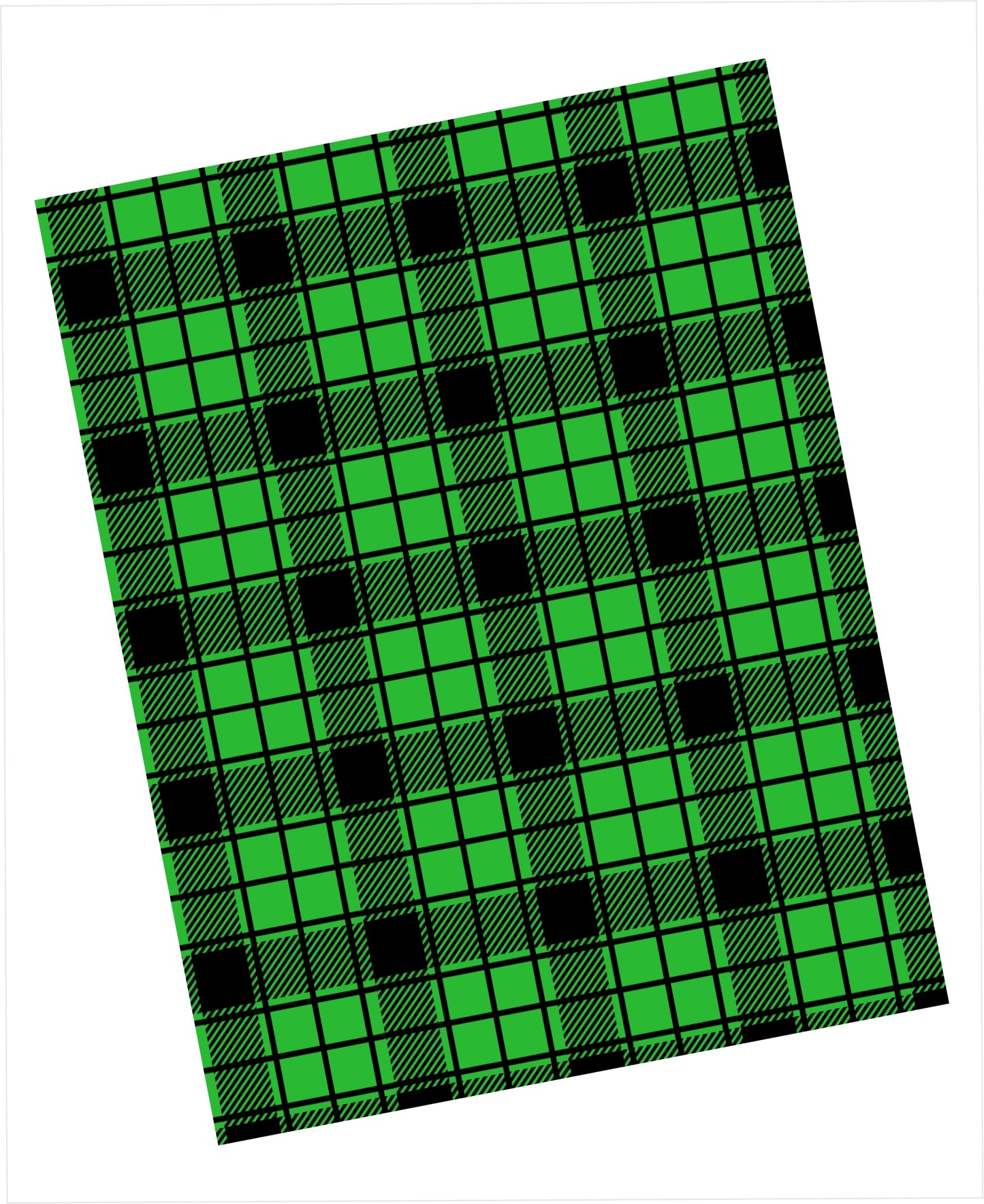 Green and black classic plaid pattern