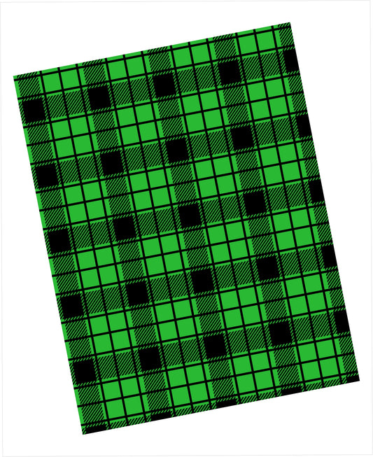 Green and black classic plaid pattern