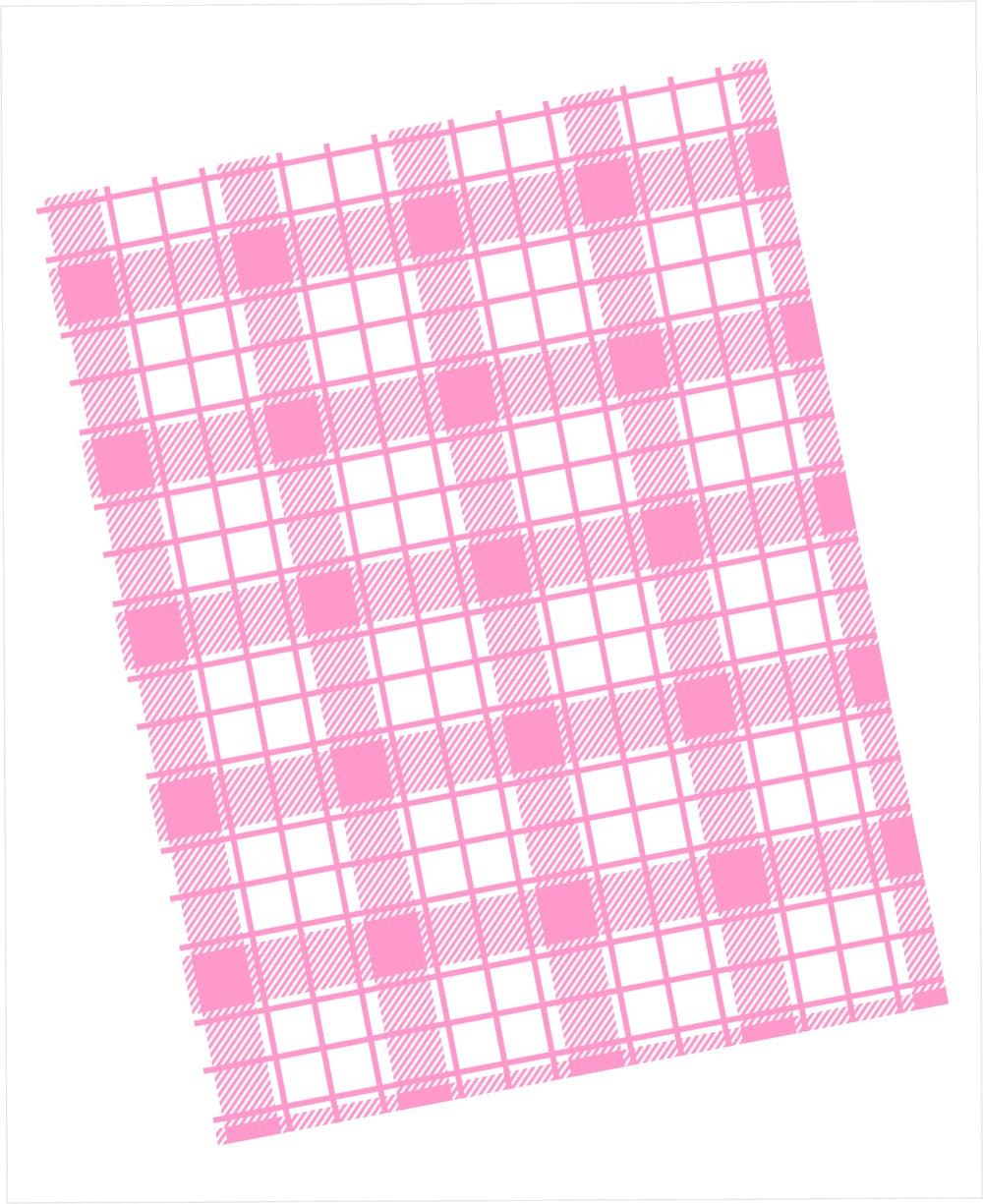 Pink and white classic plaid pattern