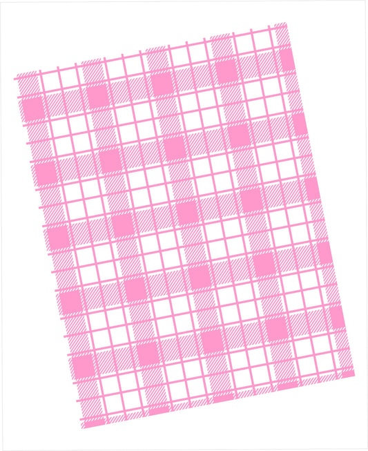 Pink and white classic plaid pattern