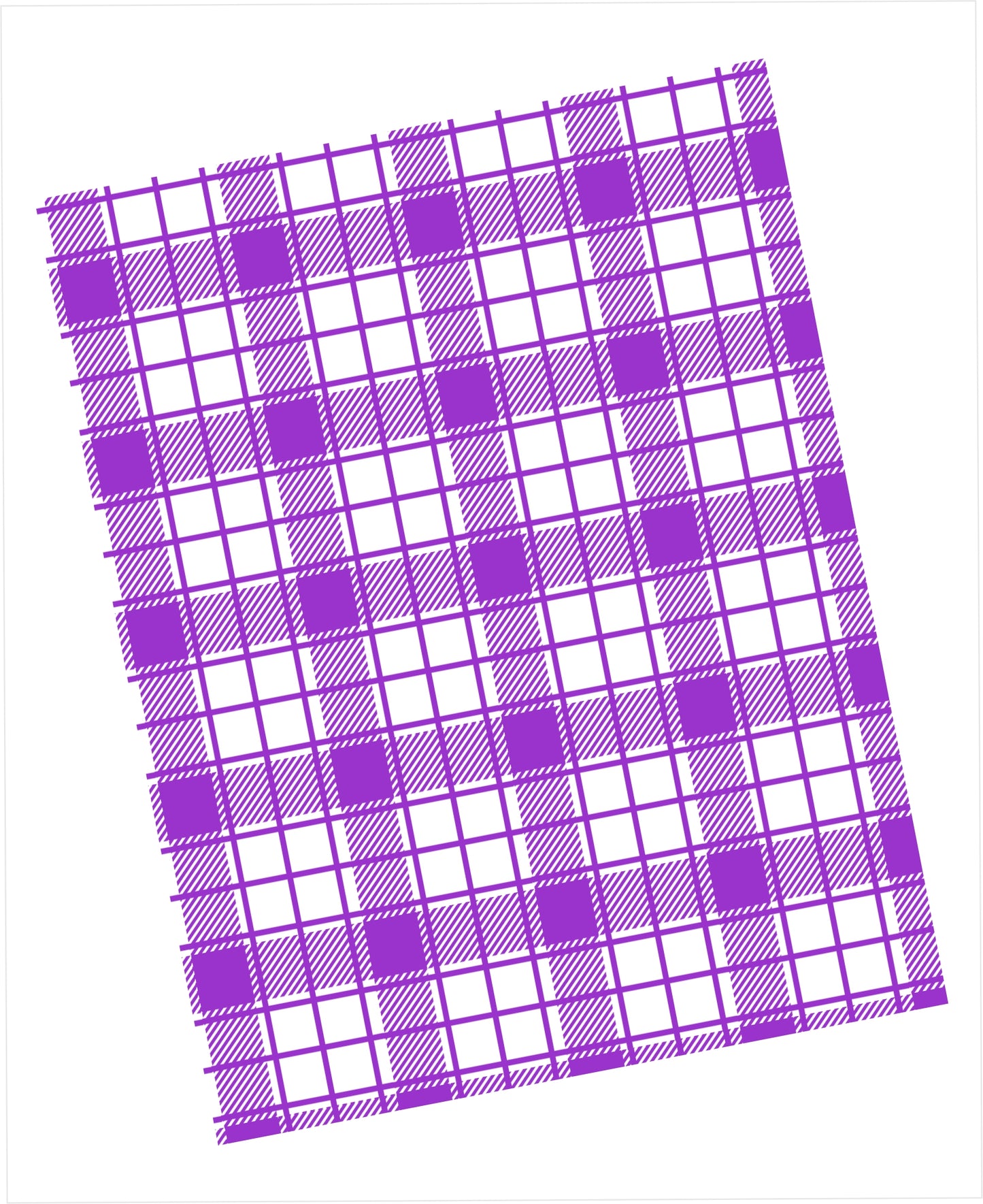 Purple and white classic plaid pattern