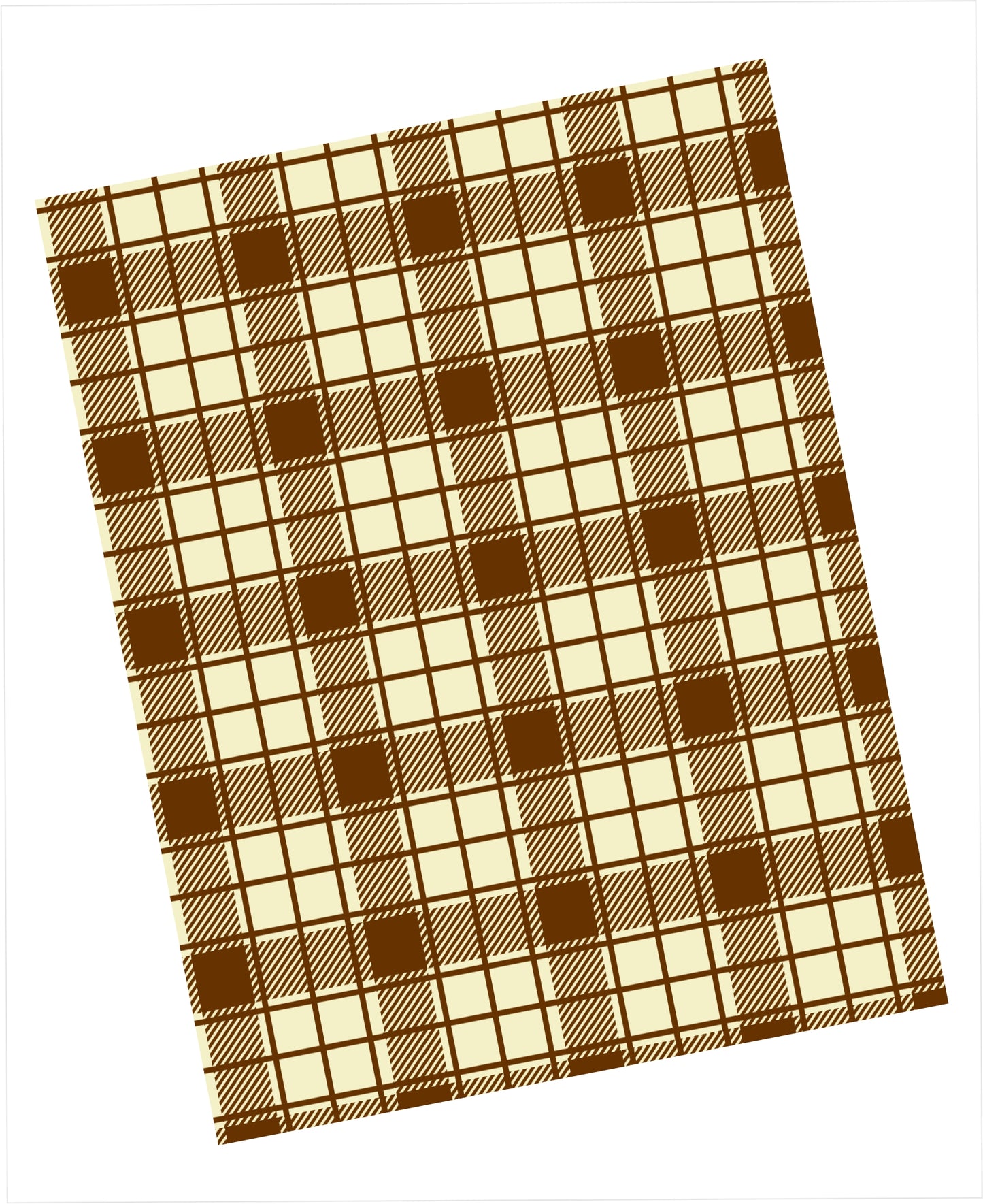 Walnut brown and beige classic plaid pattern