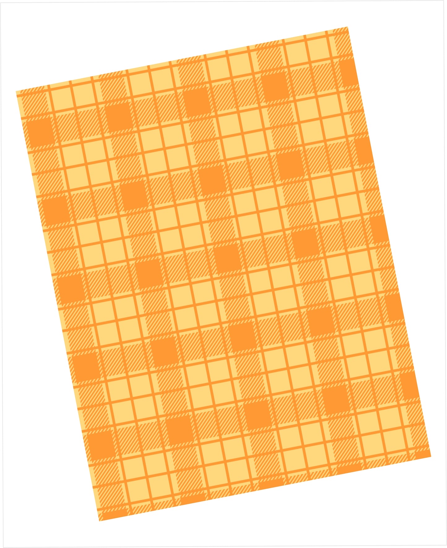 Yellow and orange classic plaid pattern
