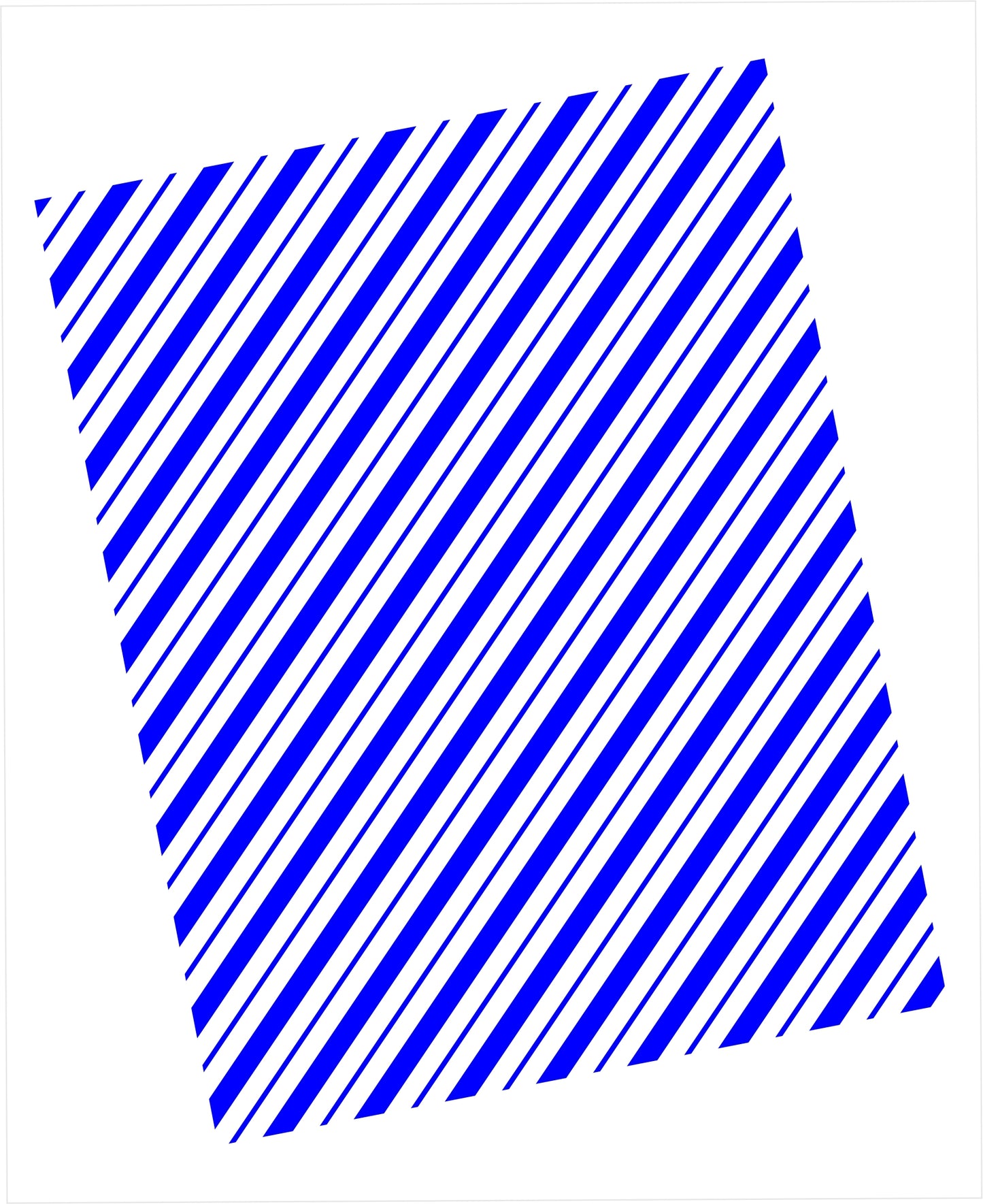 Blue and white diagonal striped pattern