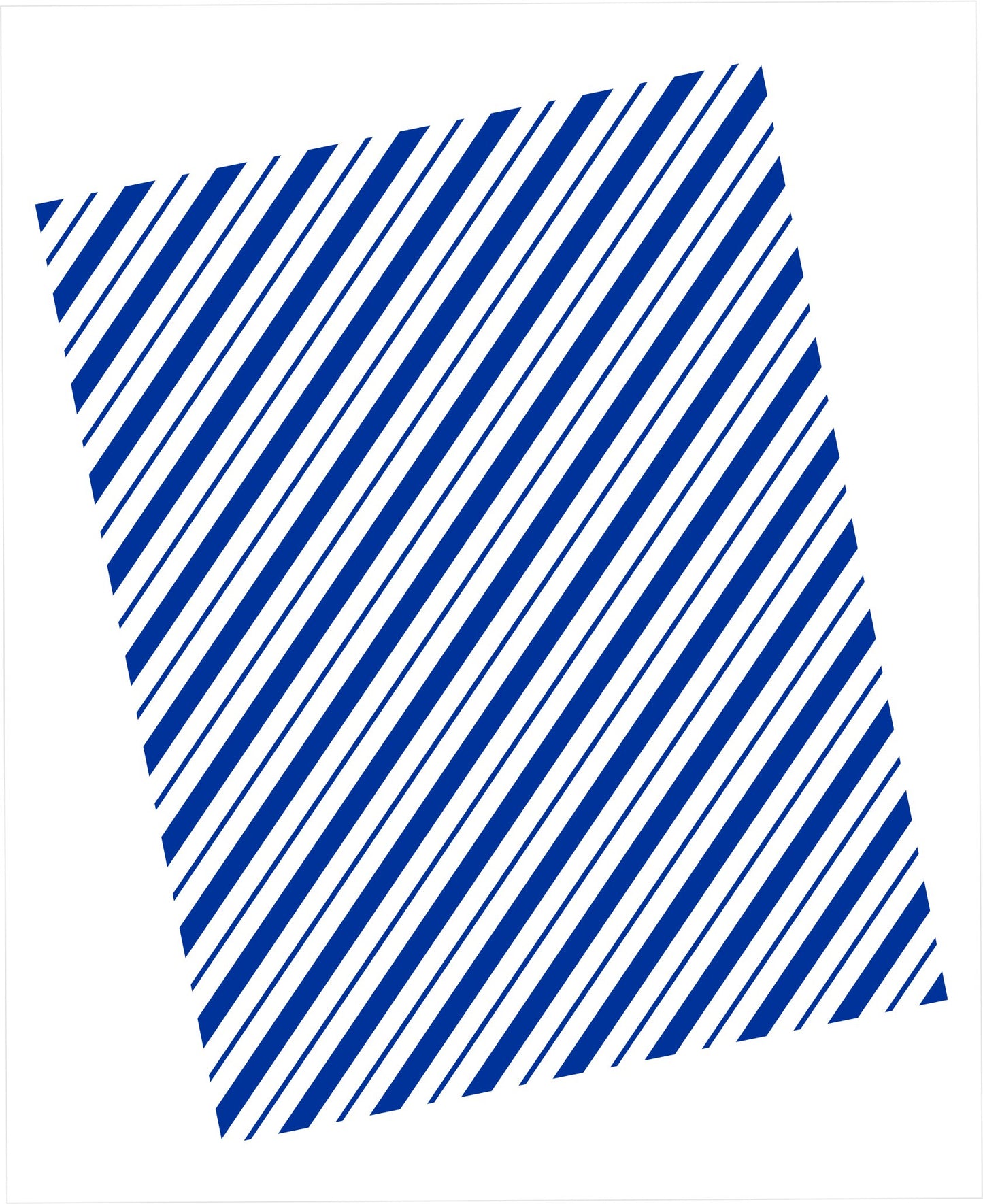 Cardstock with classic blue and white diagonal striped pattern