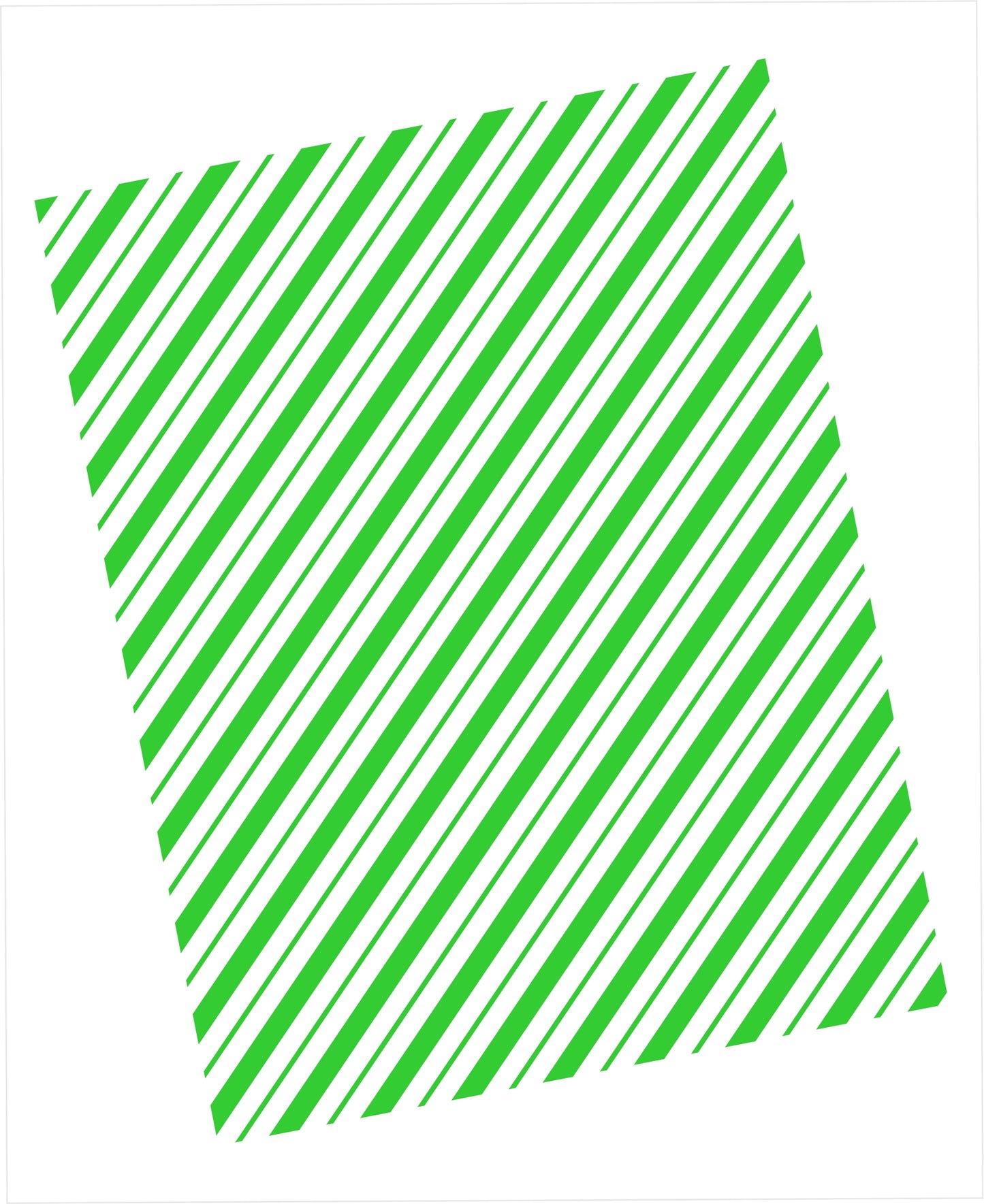 Cardstock with clover green and white diagonal striped pattern