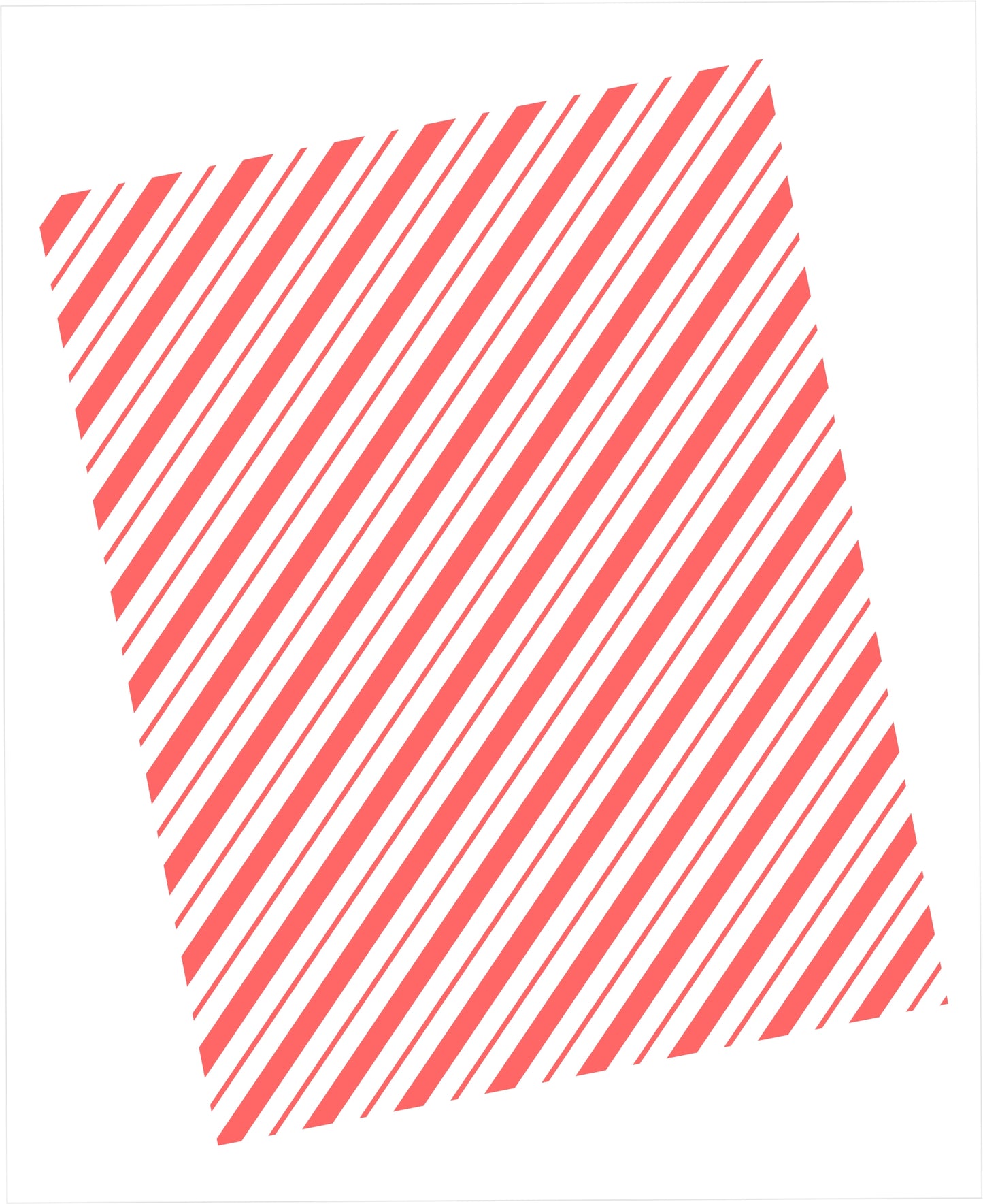 Coral and white diagonal striped pattern