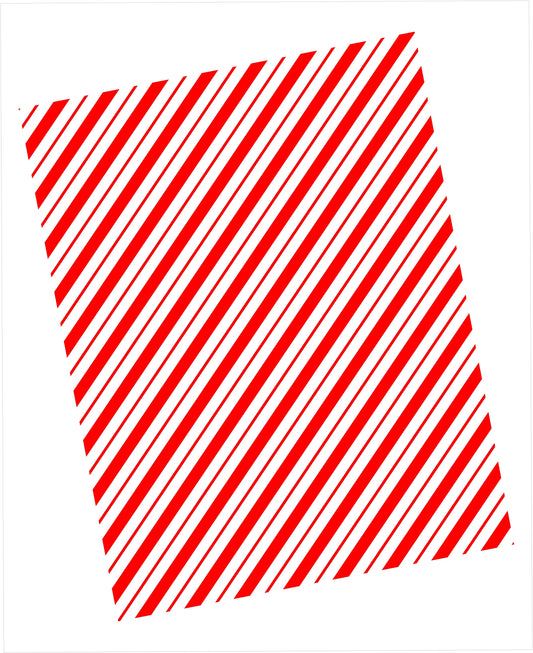 Red and white diagonal striped pattern
