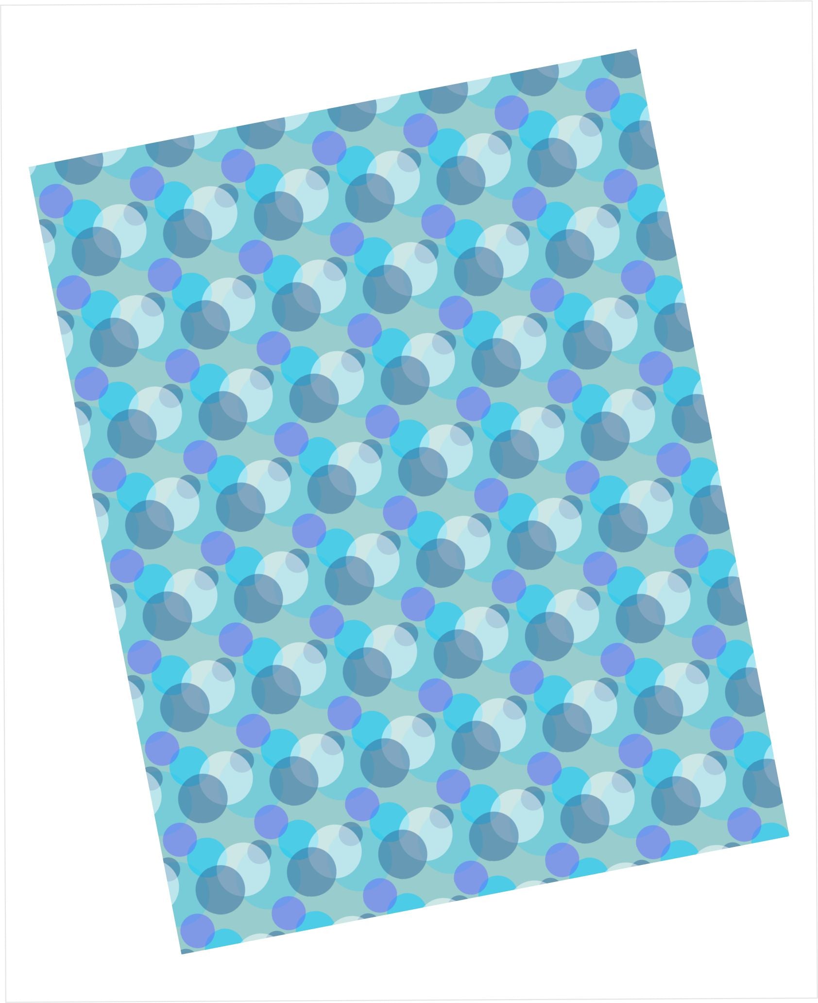 Cardstock with blue and green dots pattern on blue green background