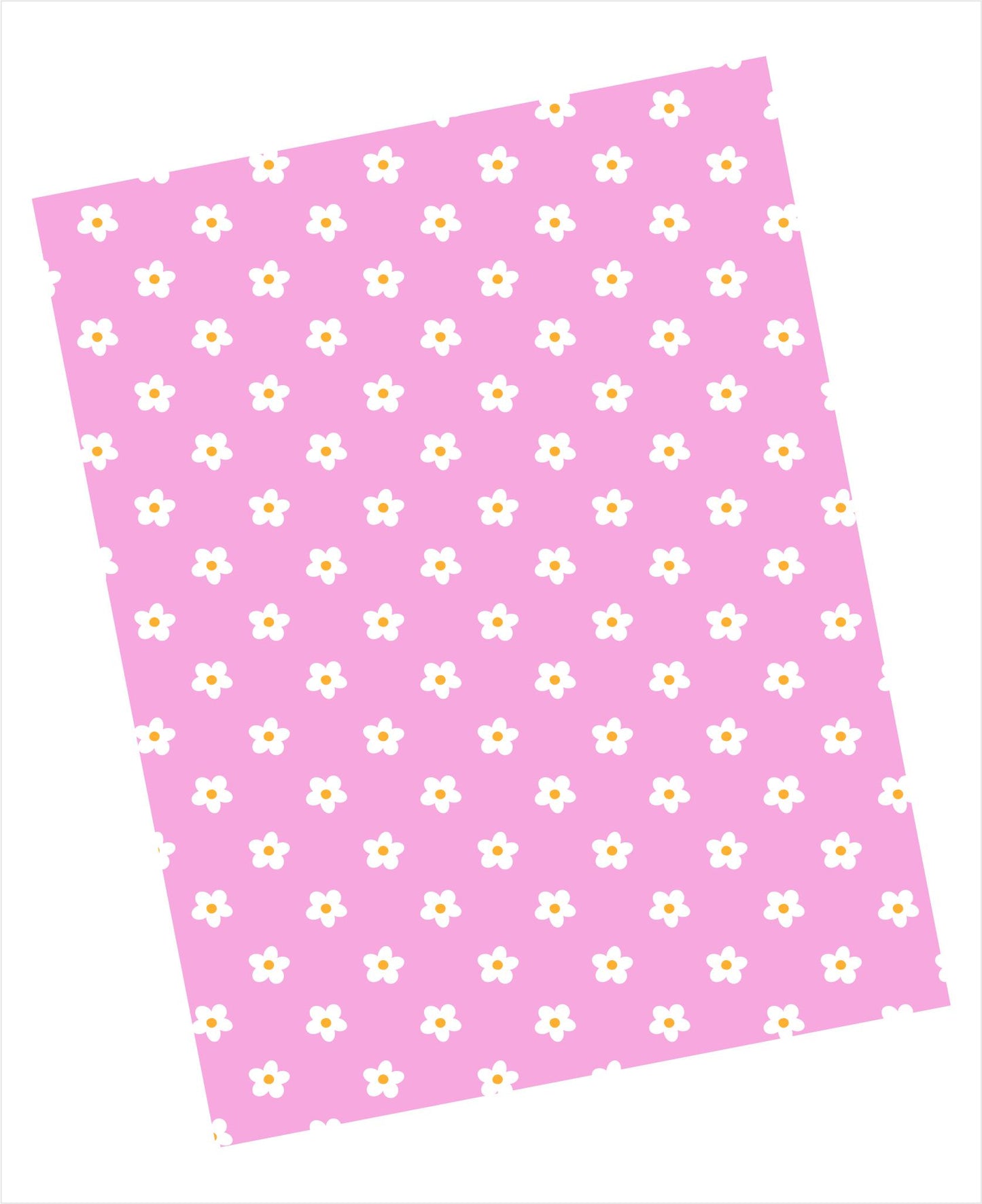 White floral pattern on pink