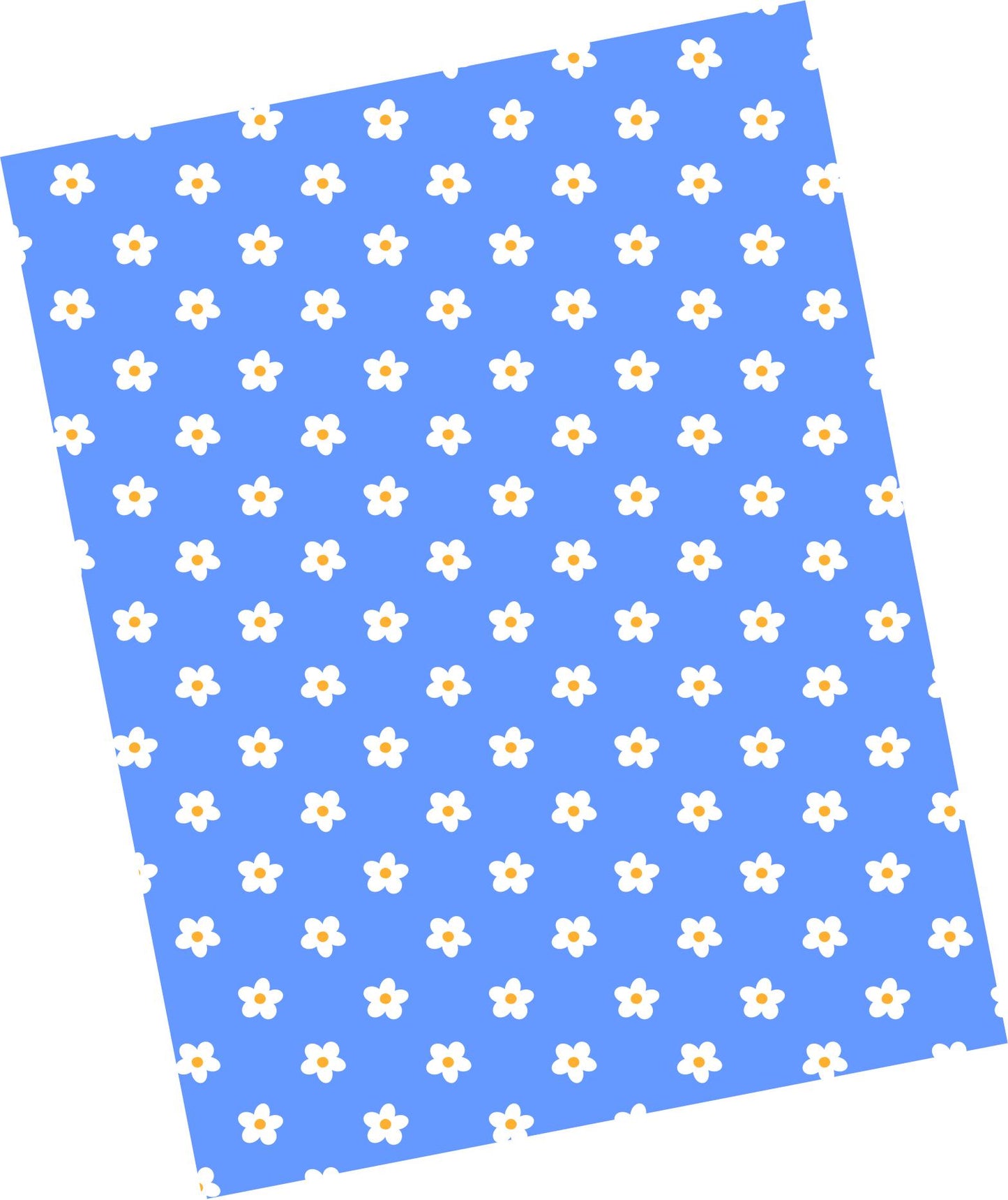 White floral pattern on powder blue