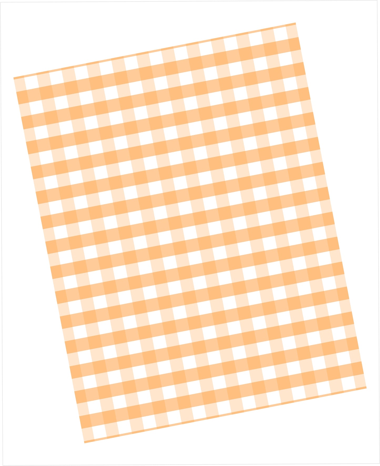 Soft orange and white gingham pattern