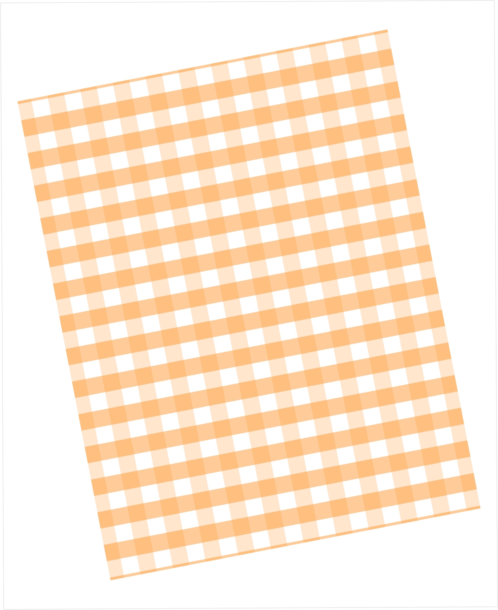 Soft orange and white gingham pattern