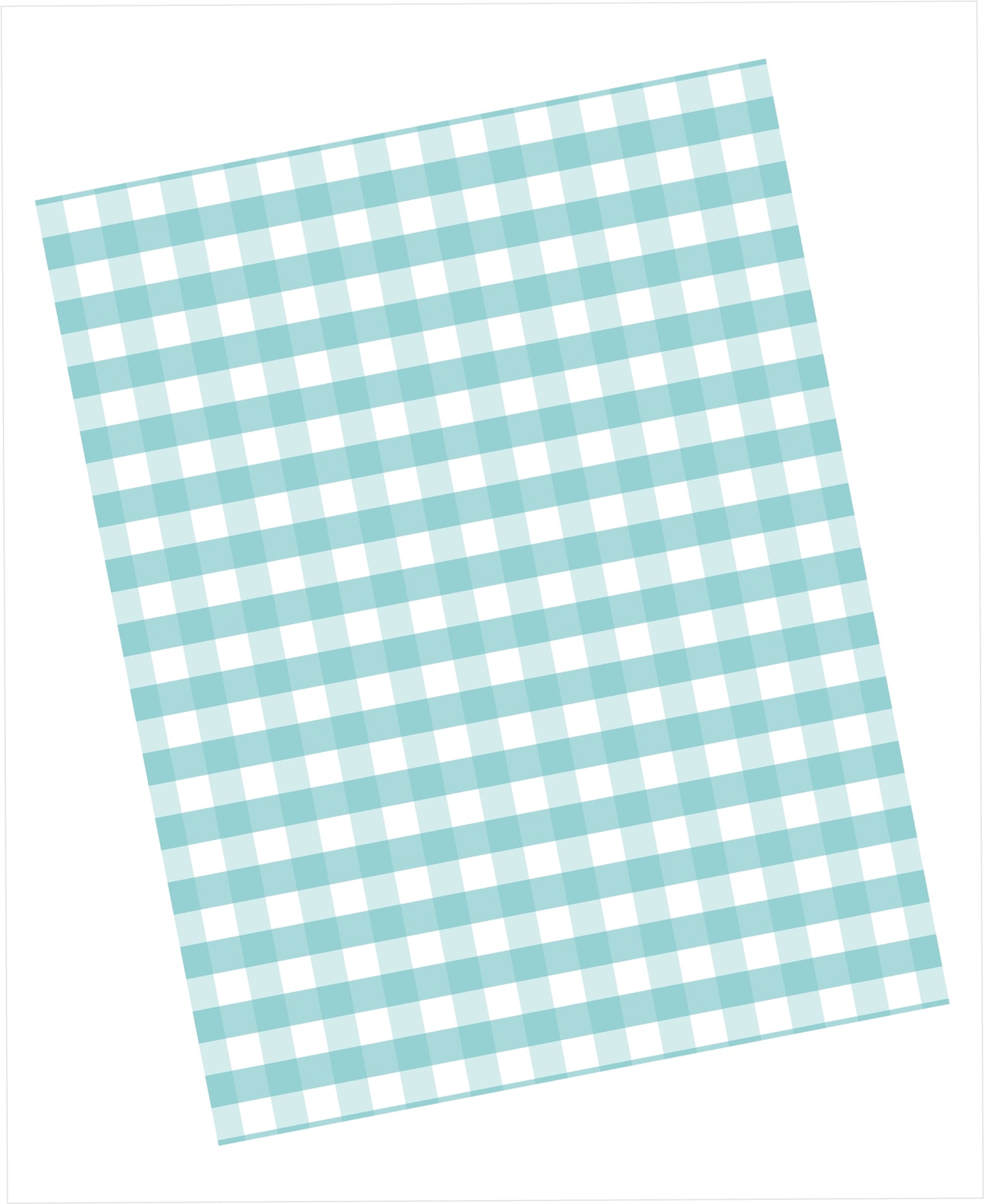 Turquoise and white gingham pattern