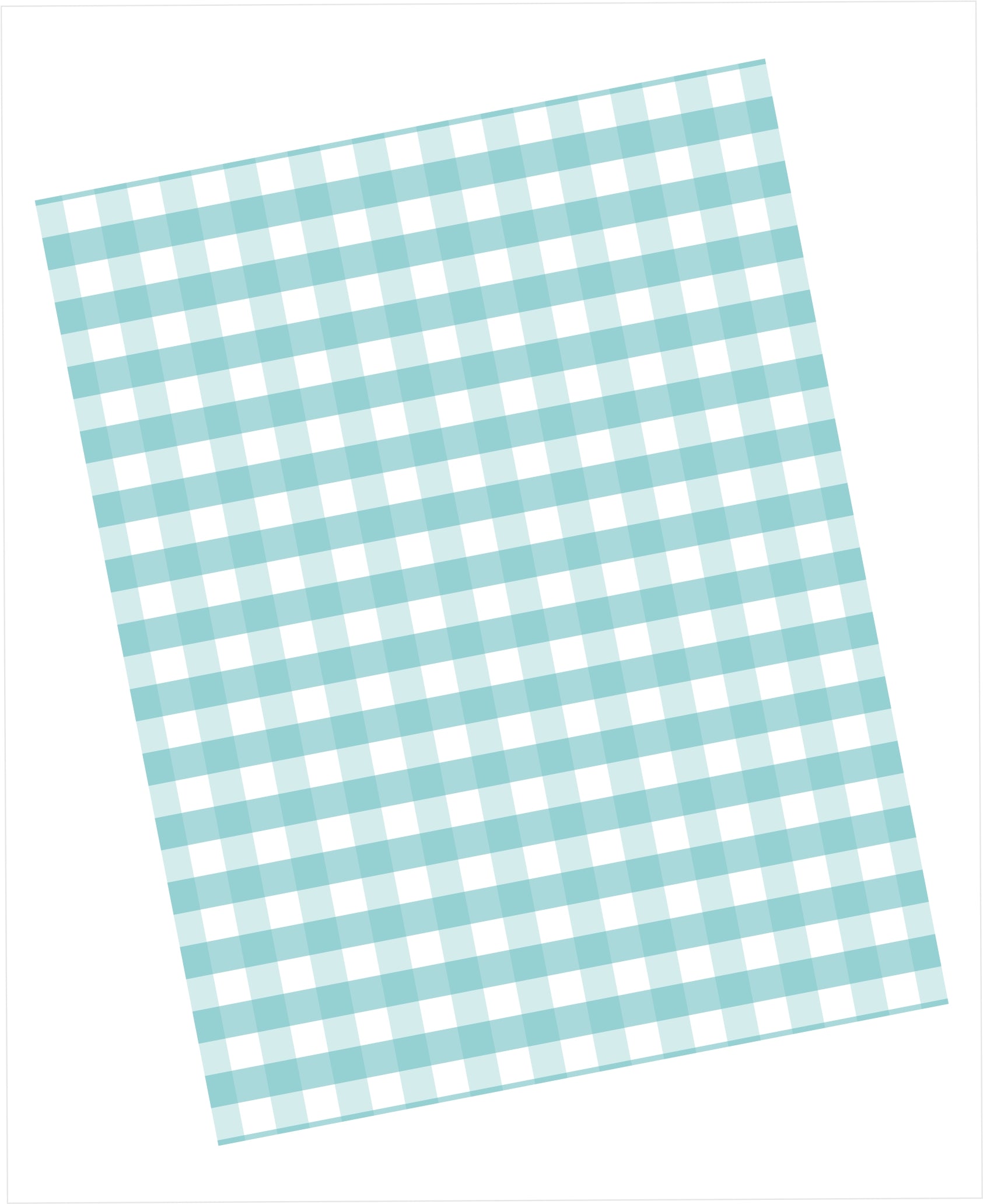 Turquoise and white gingham pattern