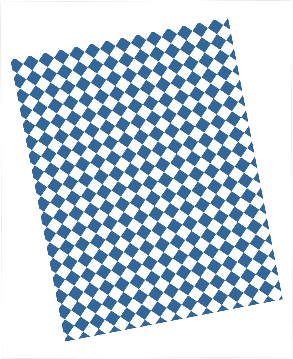 Desert blue and white harlequin pattern