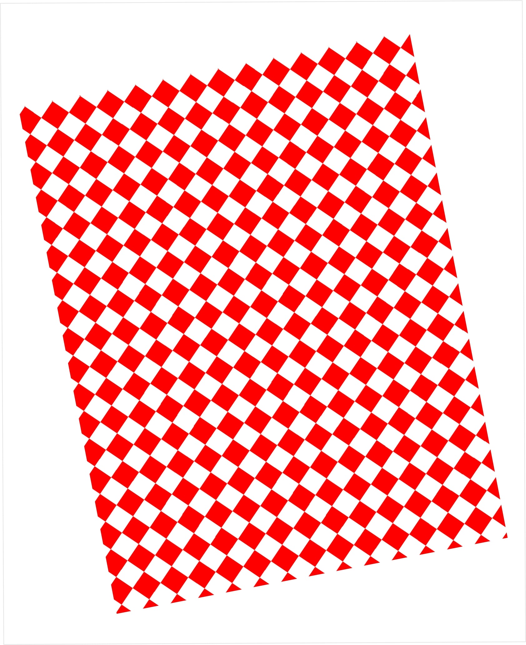 Red and white harlequin pattern