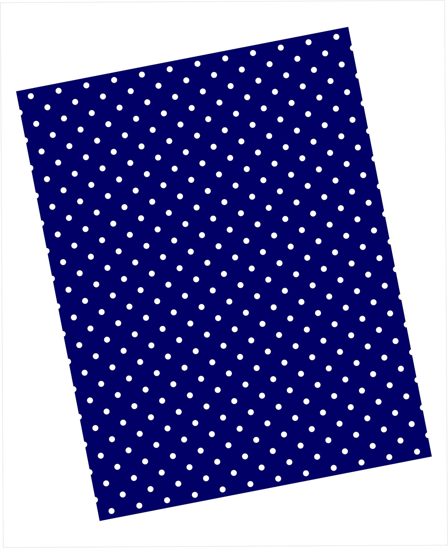 Cardstock with white swiss dots pattern on cark blue background