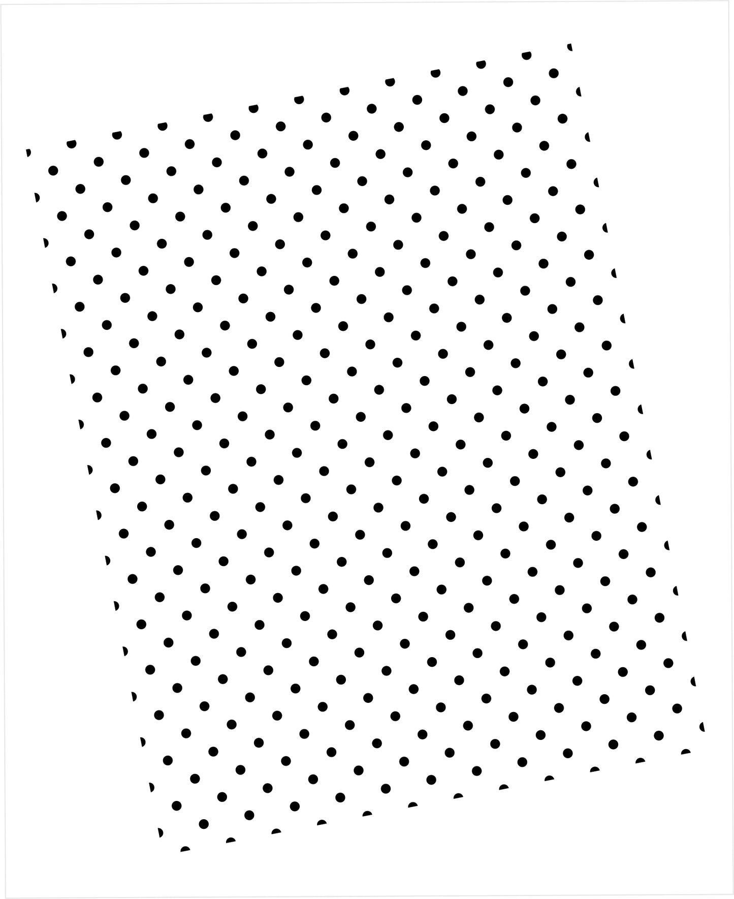 Black swiss dots pattern on white